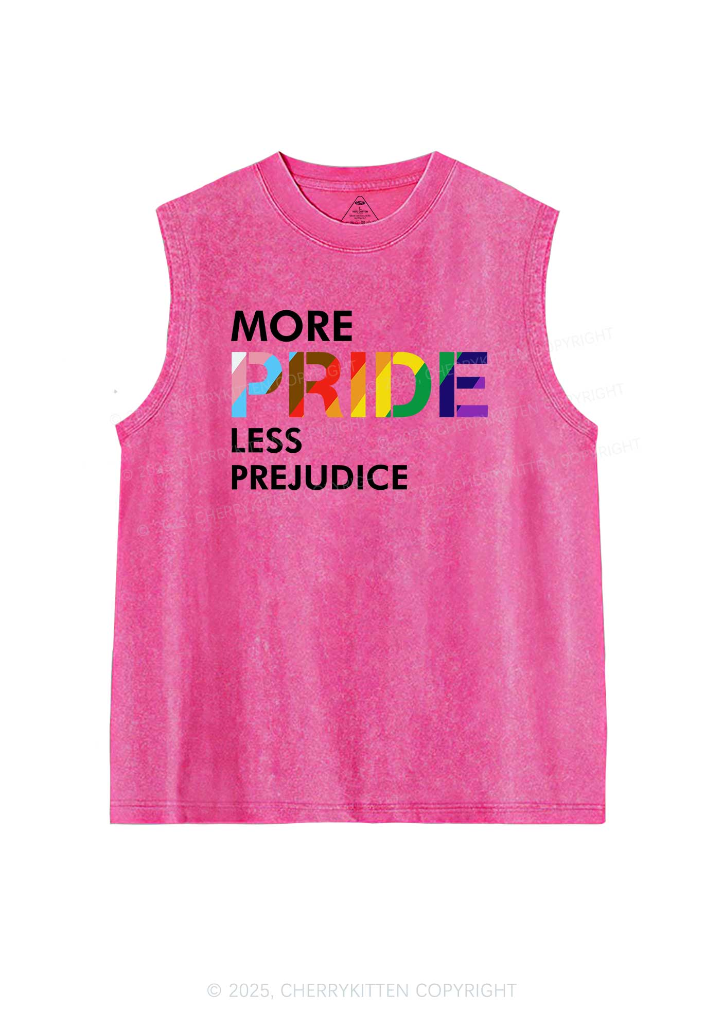 More Pride Less Prejudice Y2K Washed Muscle Tank Cherrykitten - Image 3