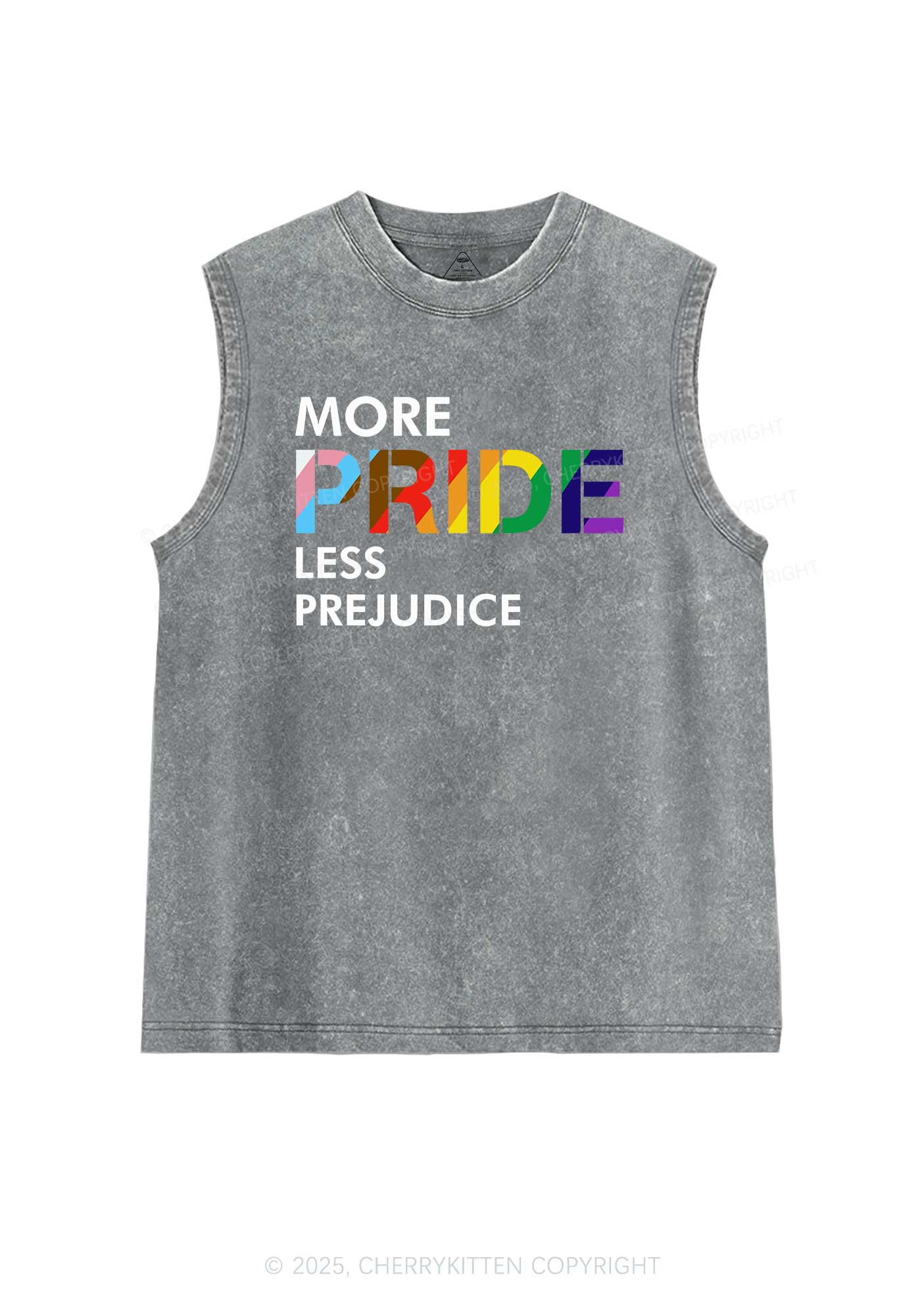 More Pride Less Prejudice Y2K Washed Muscle Tank Cherrykitten - Image 6