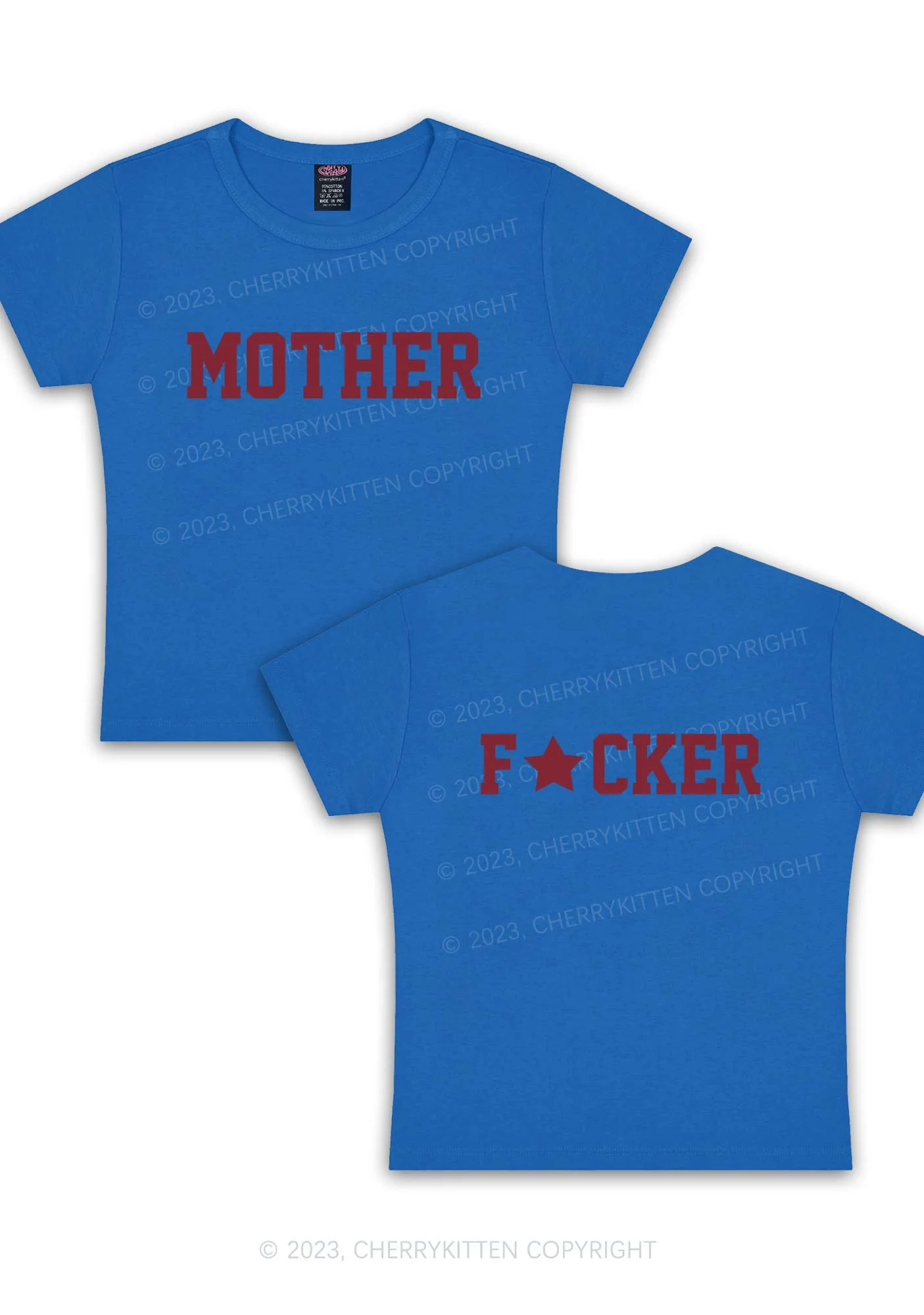 Motherfxcker Two Sides Y2K Baby Tee - Image 10