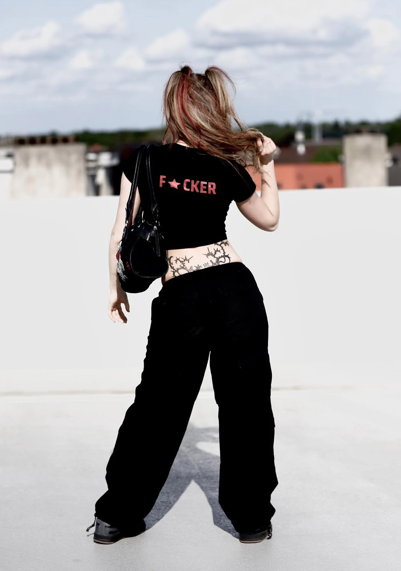 Motherfxcker Two Sides Y2K Baby Tee - Image 3