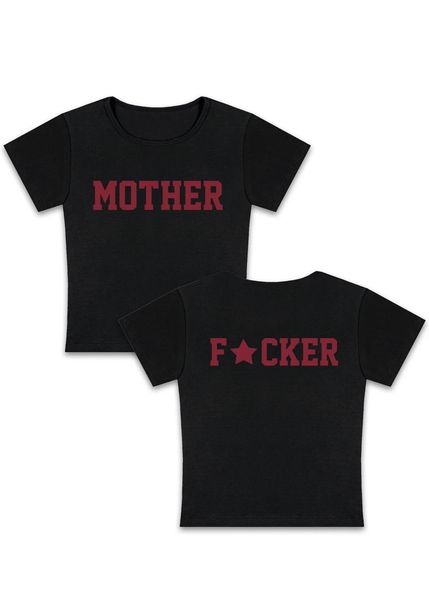 Motherfxcker Two Sides Y2K Baby Tee - Image 6