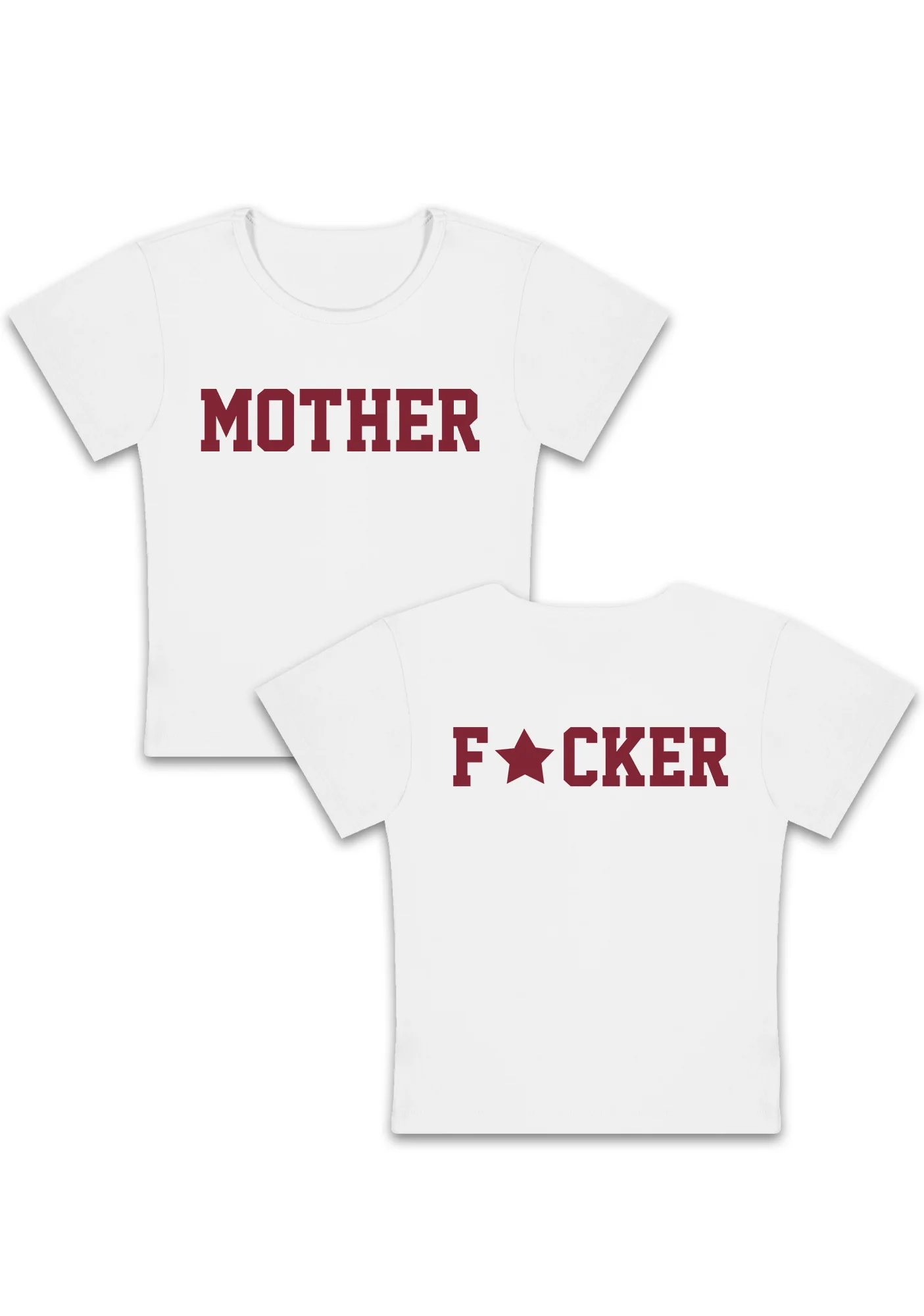 Motherfxcker Two Sides Y2K Baby Tee - Image 8
