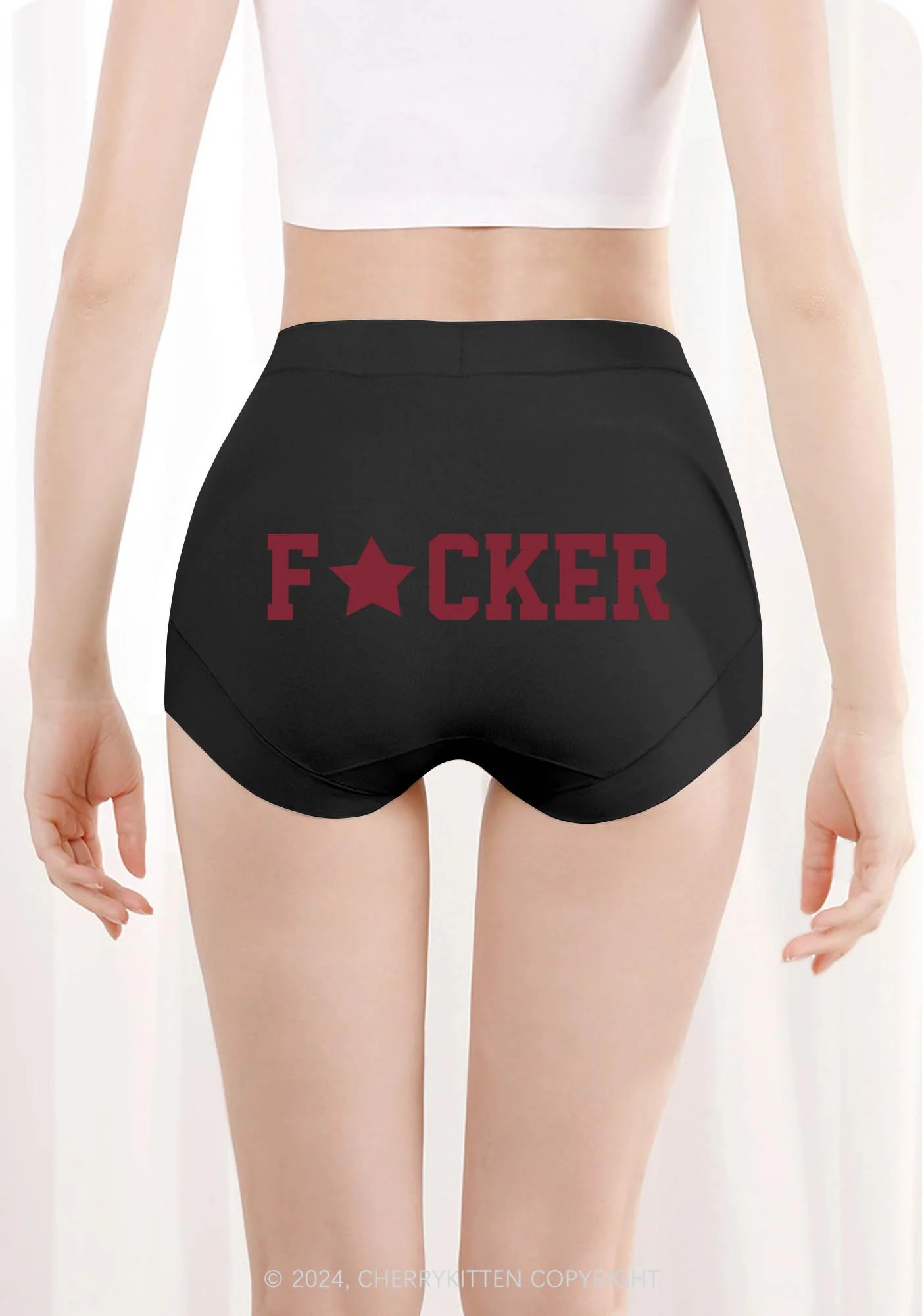 Motherfxcker Two Sides Y2K Mid Rise Waist Boyshort Cherrykitten - Image 4
