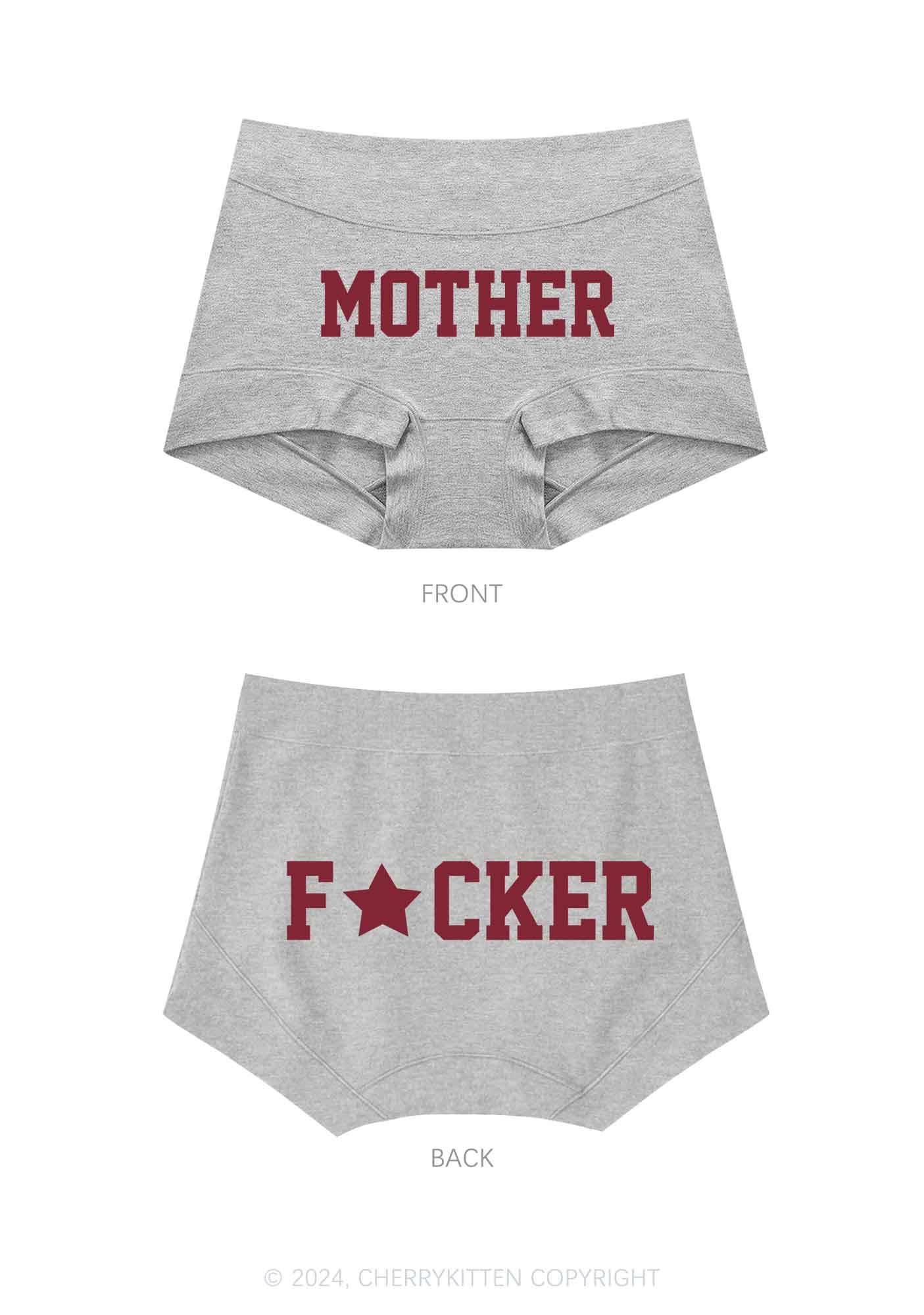 Motherfxcker Two Sides Y2K Mid Rise Waist Boyshort Cherrykitten - Image 6