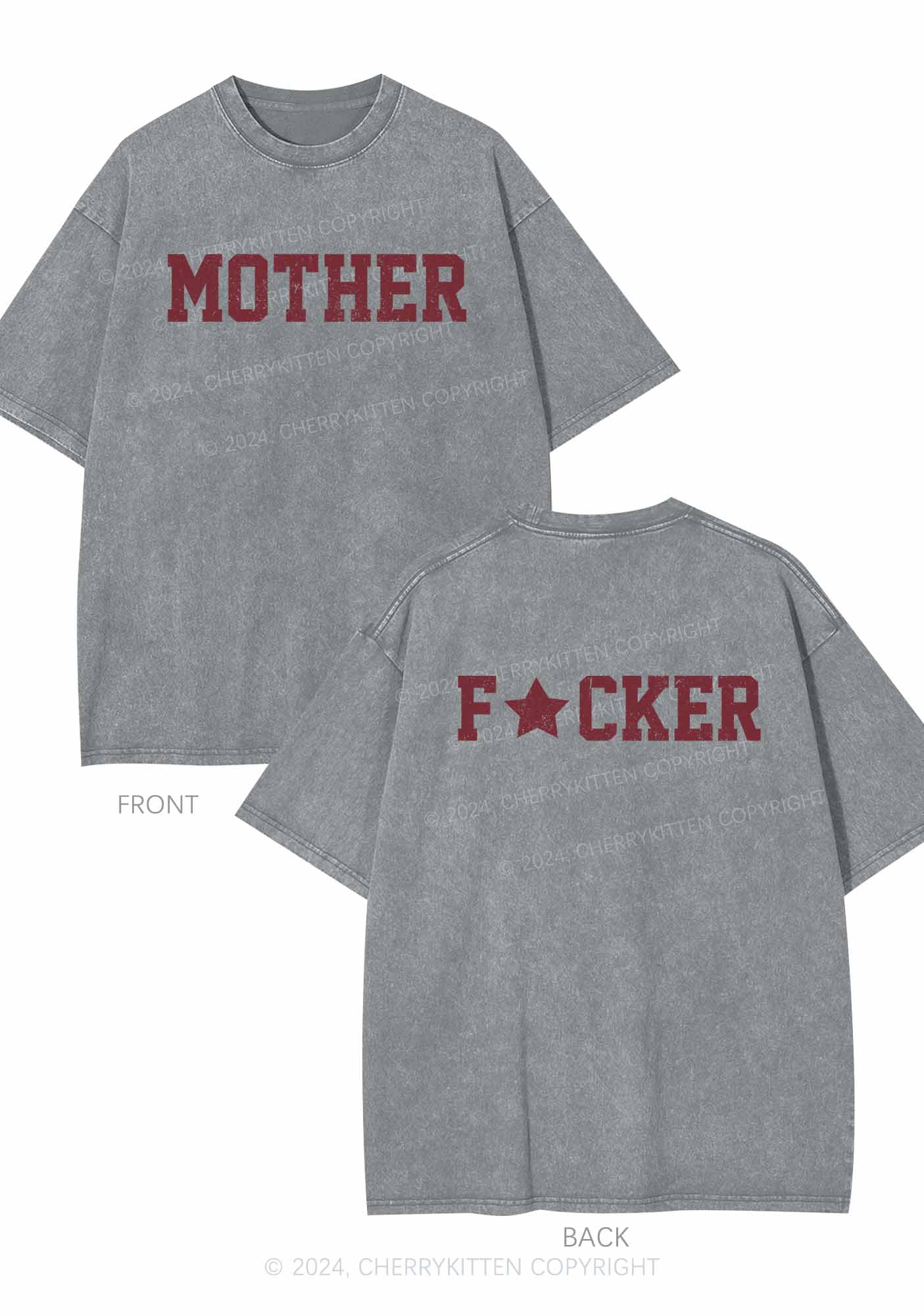 Motherfxcker Two Sides Y2K Washed Tee Cherrykitten - Image 5