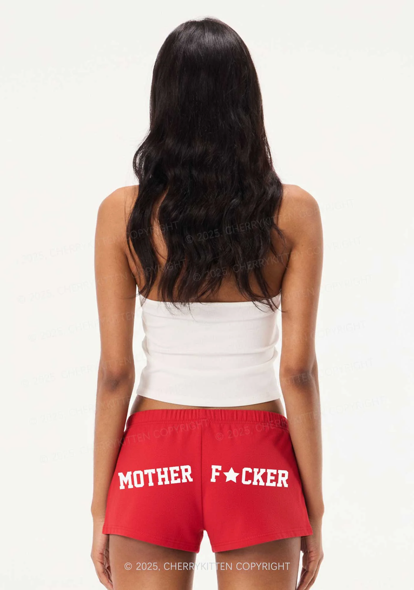 Motherfxcker Y2K Drawstring Mini Shorts Cherrykitten - Image 2