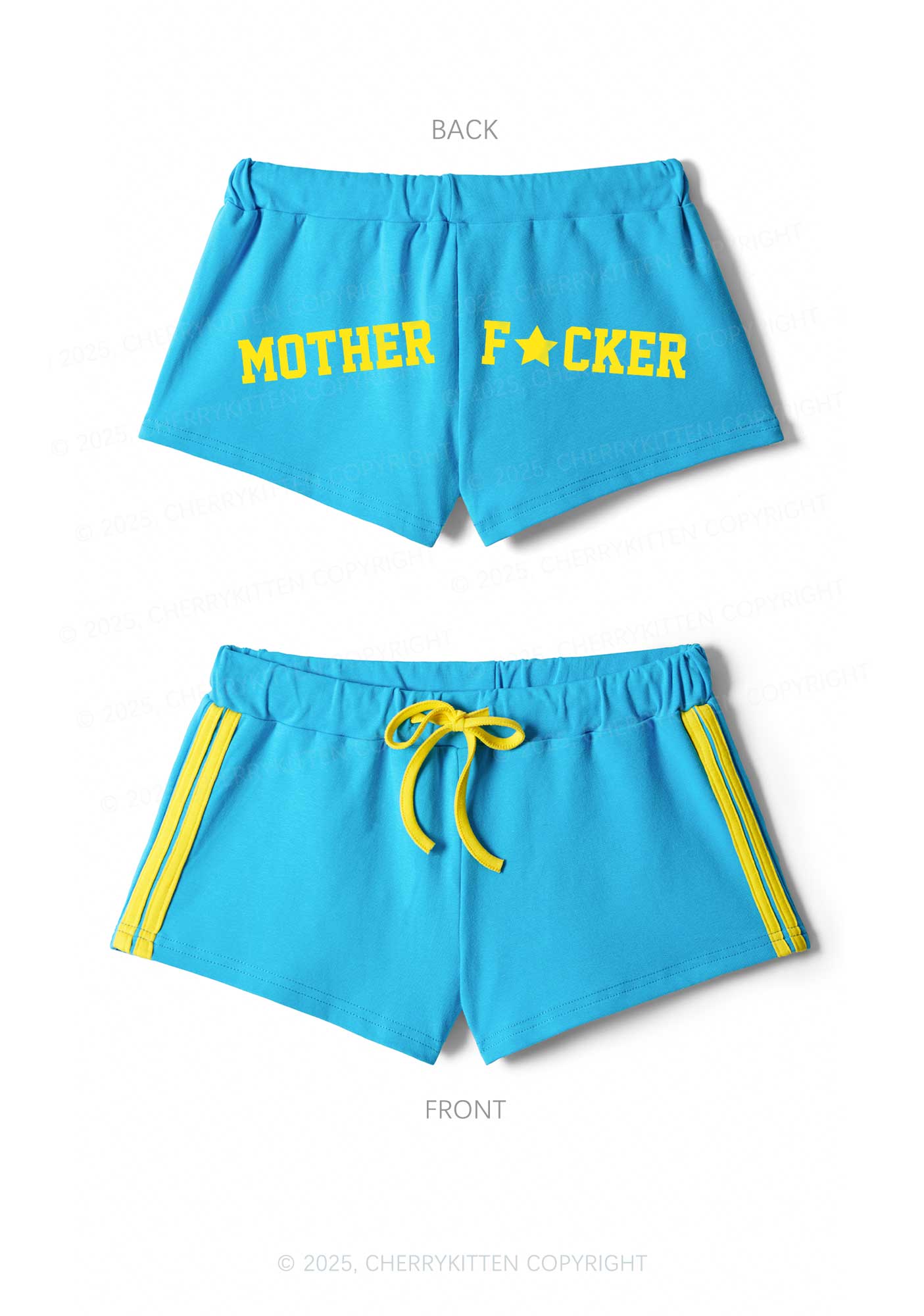 Motherfxcker Y2K Drawstring Mini Shorts Cherrykitten - Image 3