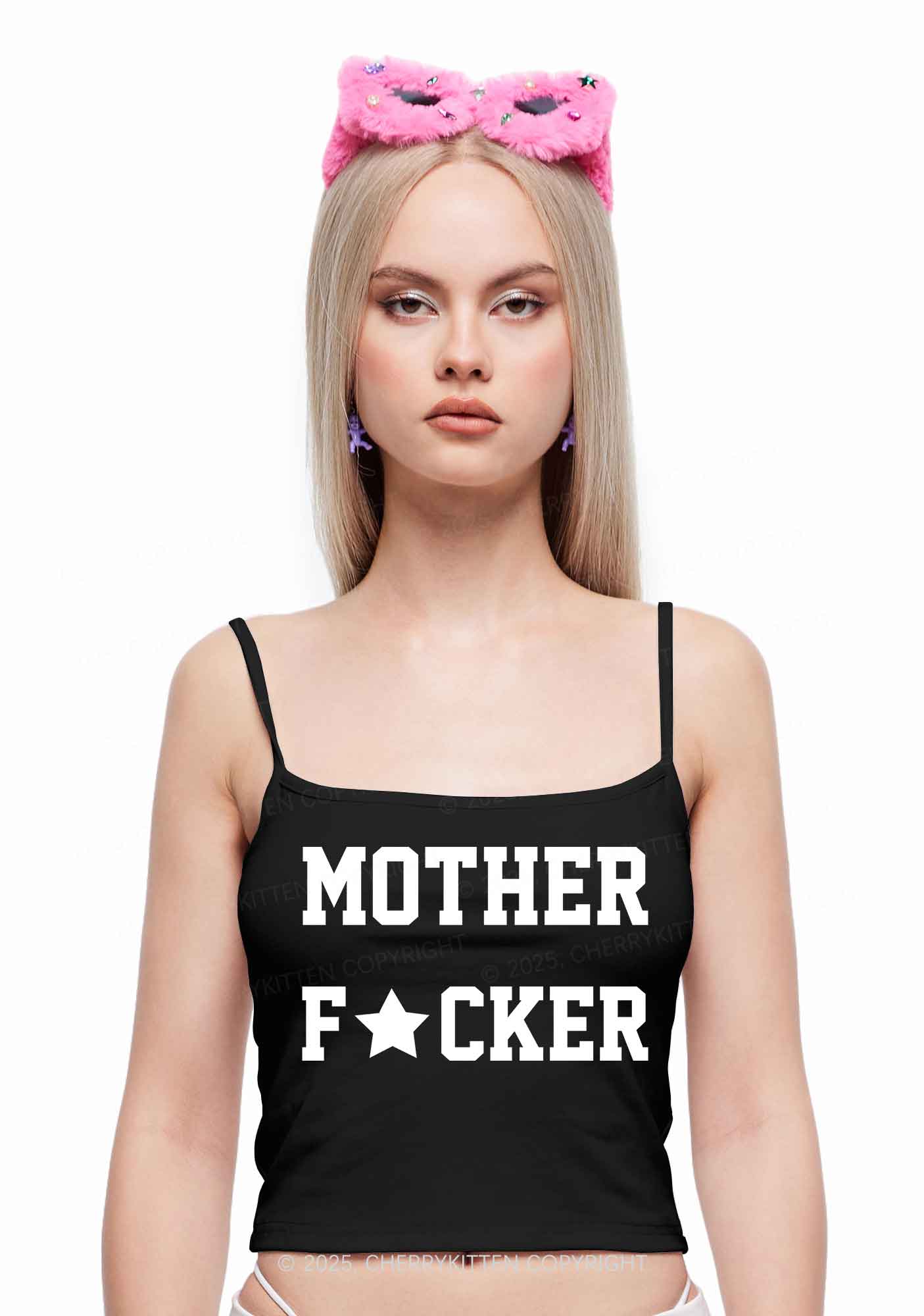 Motherfxcker Y2K Spaghetti Strap Cami Cherrykitten - Image 3