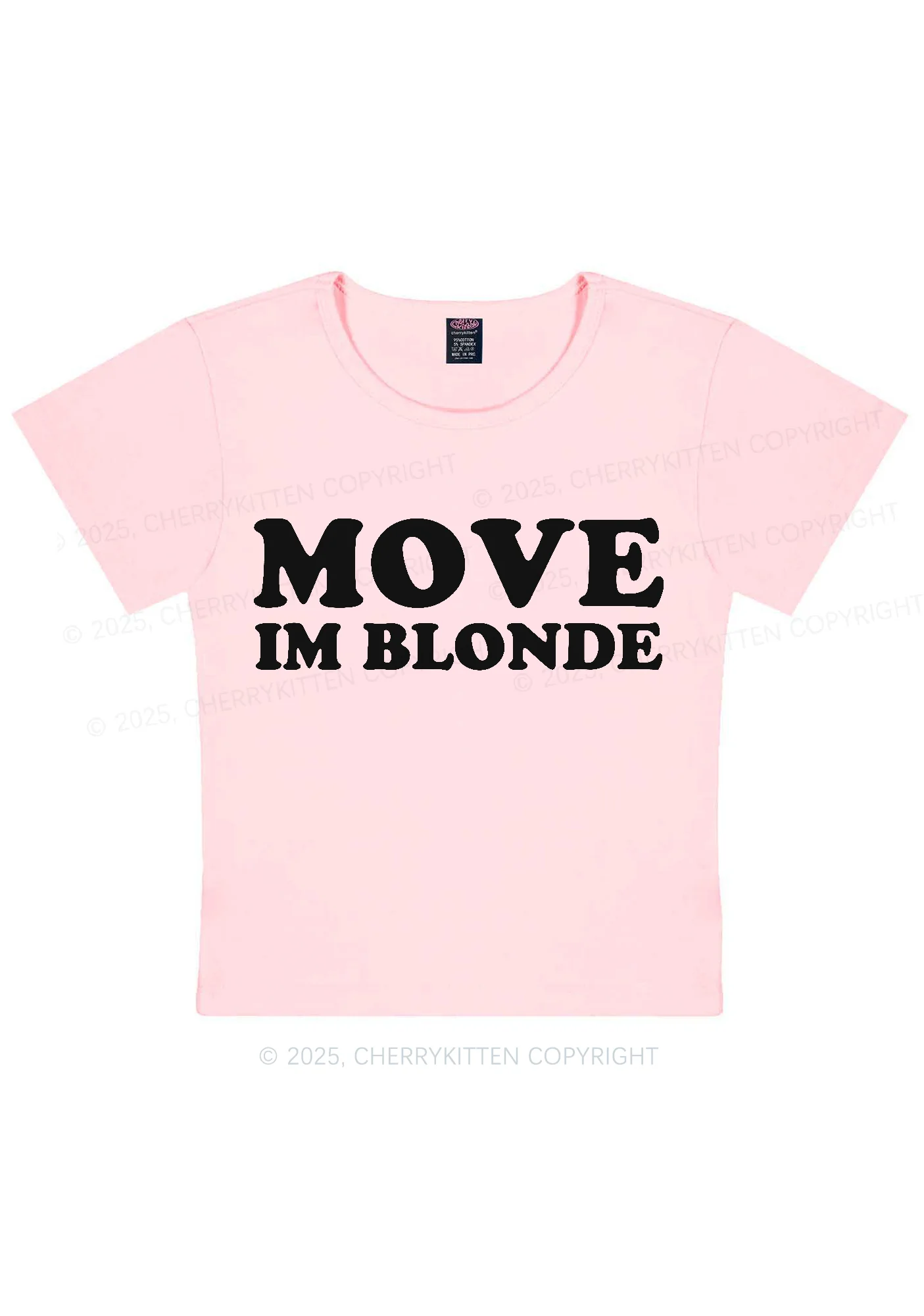 Move Im Blonde Y2K Baby Tee Cherrykitten - Image 10