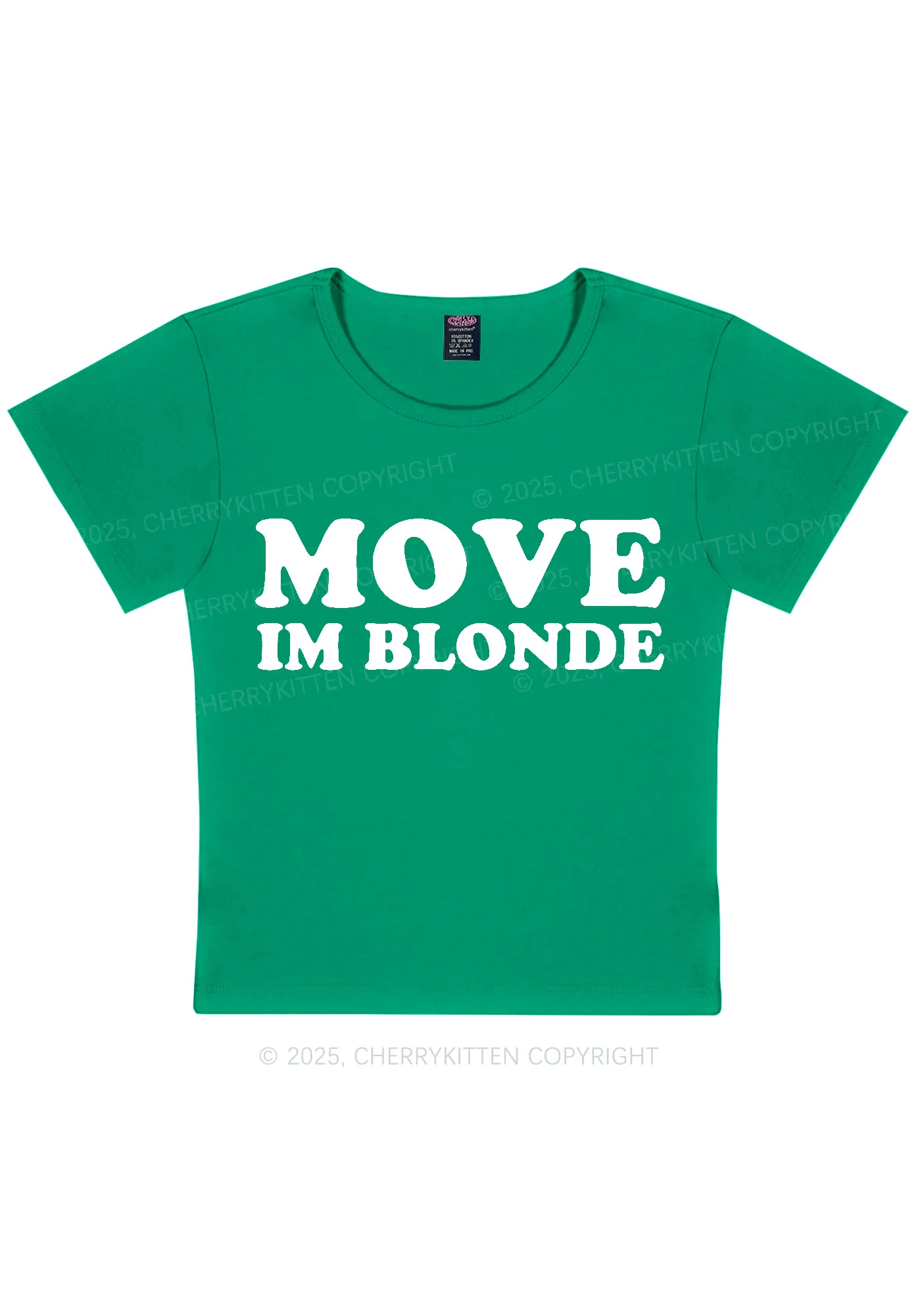 Move Im Blonde Y2K Baby Tee Cherrykitten - Image 11