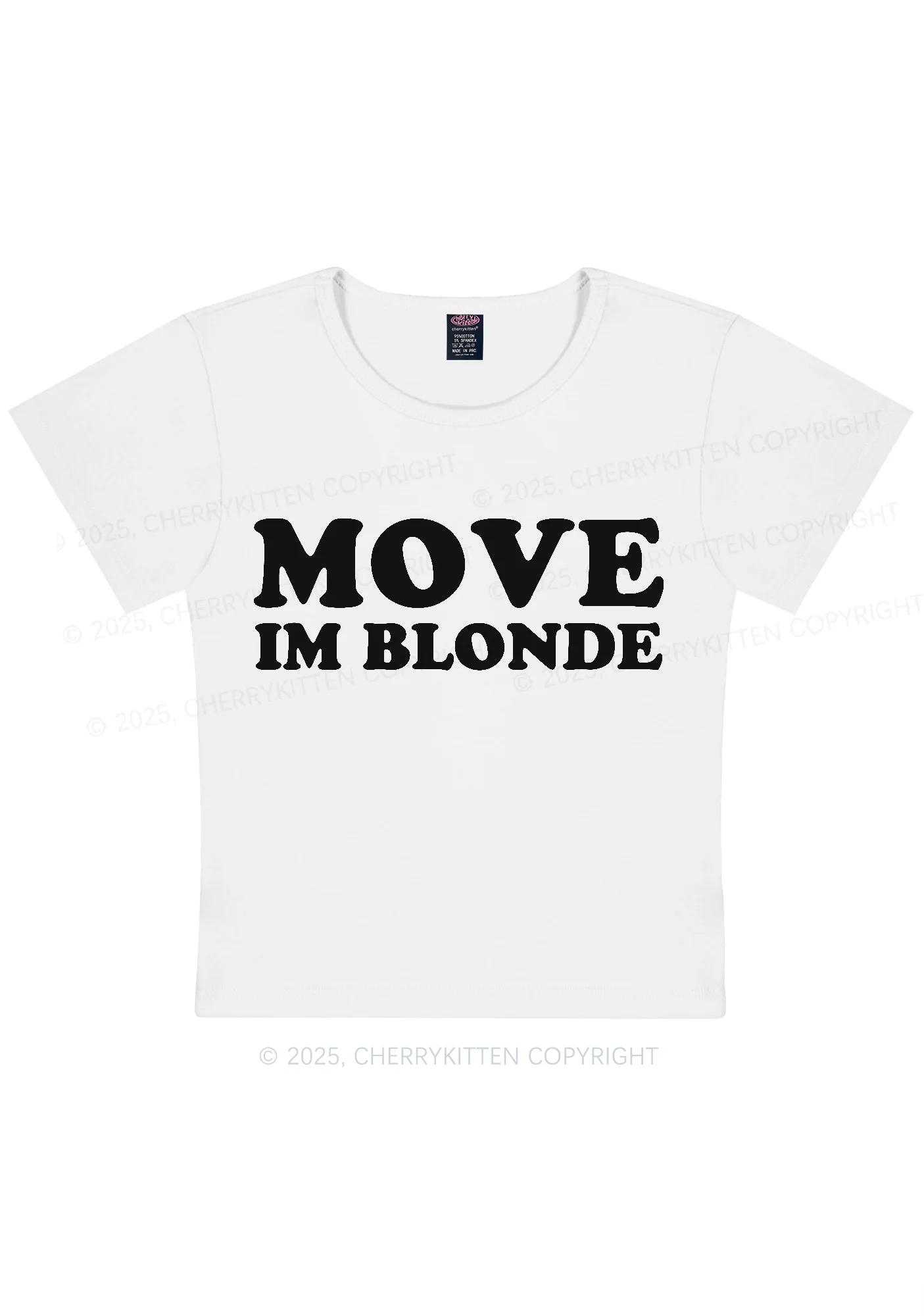 Move Im Blonde Y2K Baby Tee Cherrykitten - Image 4