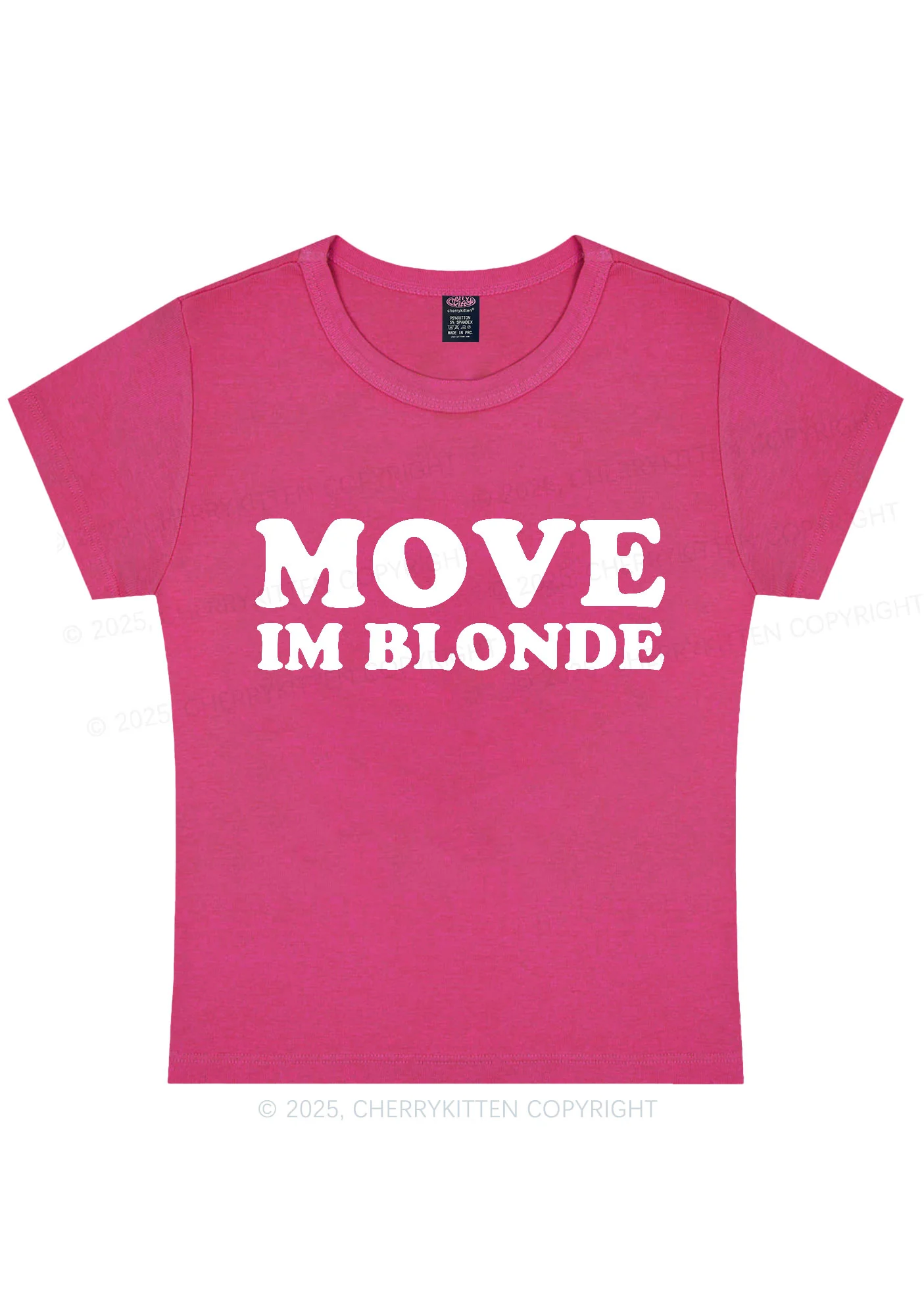 Move Im Blonde Y2K Baby Tee Cherrykitten - Image 7