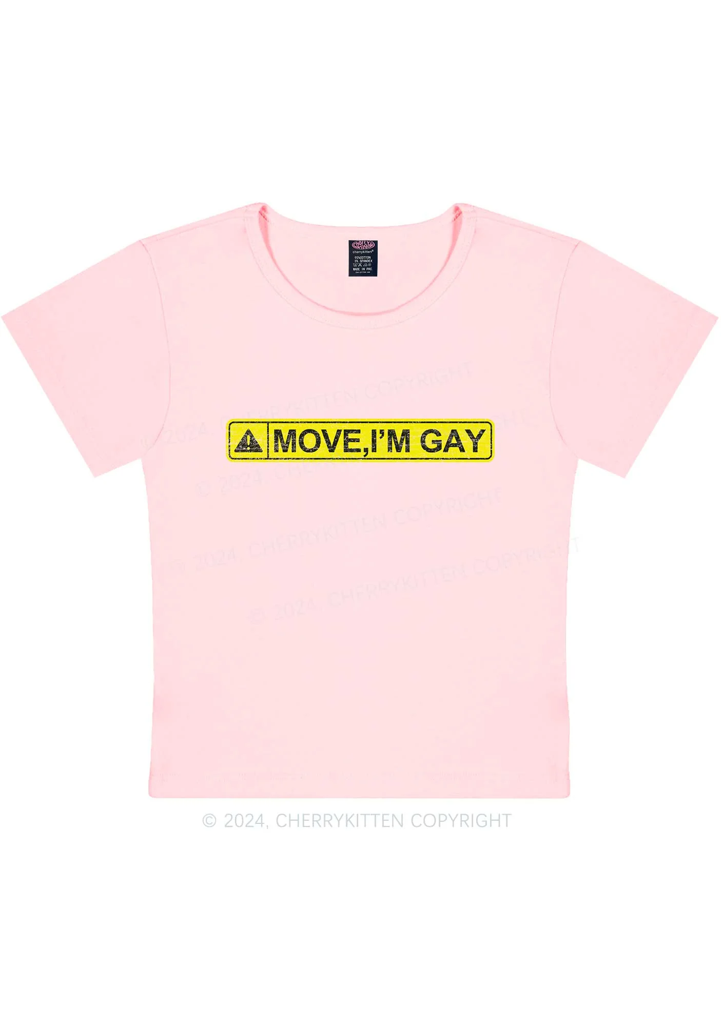 Move I'm Gay Y2K Baby Tee Cherrykitten - Image 11