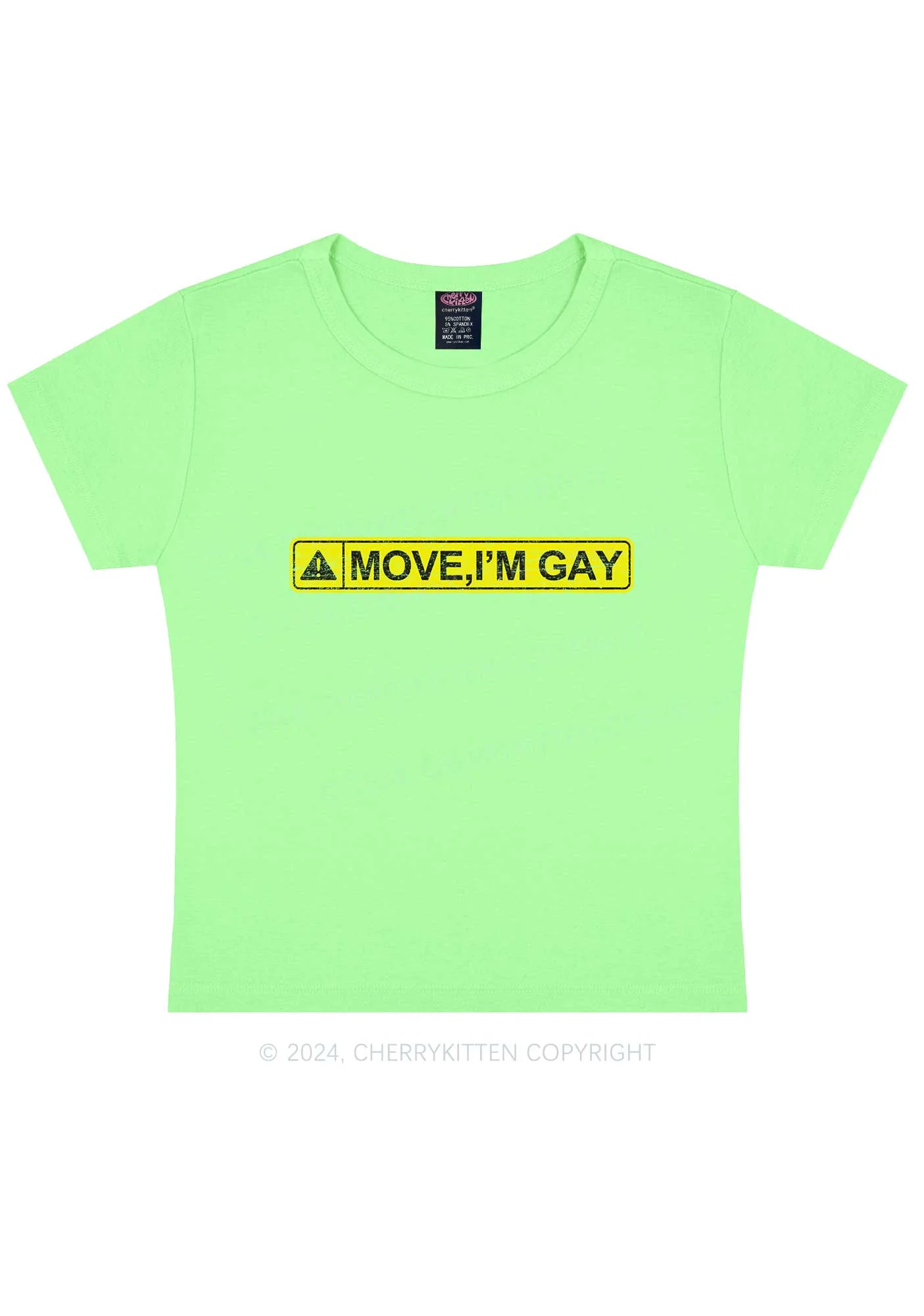 Move I'm Gay Y2K Baby Tee Cherrykitten - Image 12