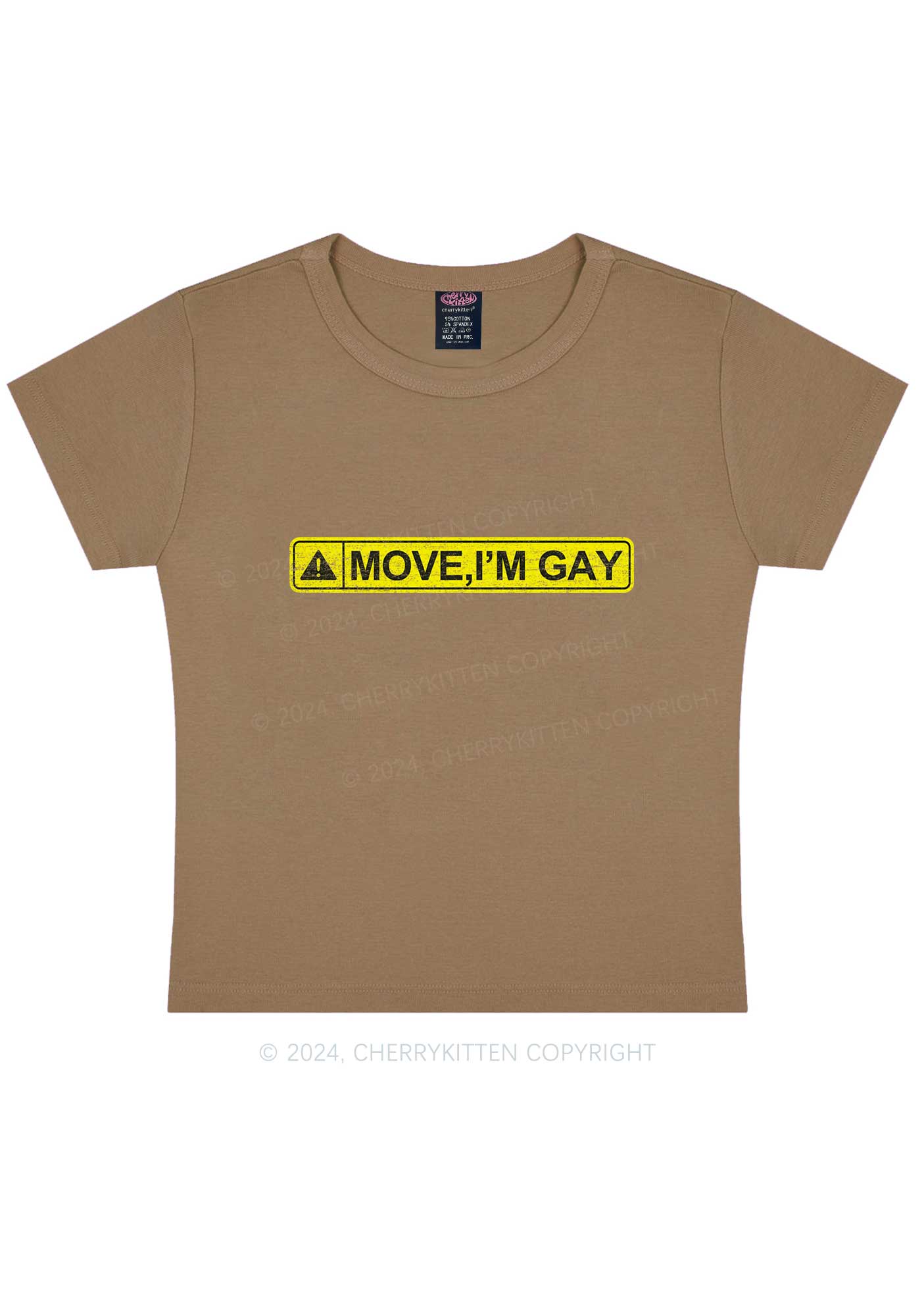 Move I'm Gay Y2K Baby Tee Cherrykitten - Image 8