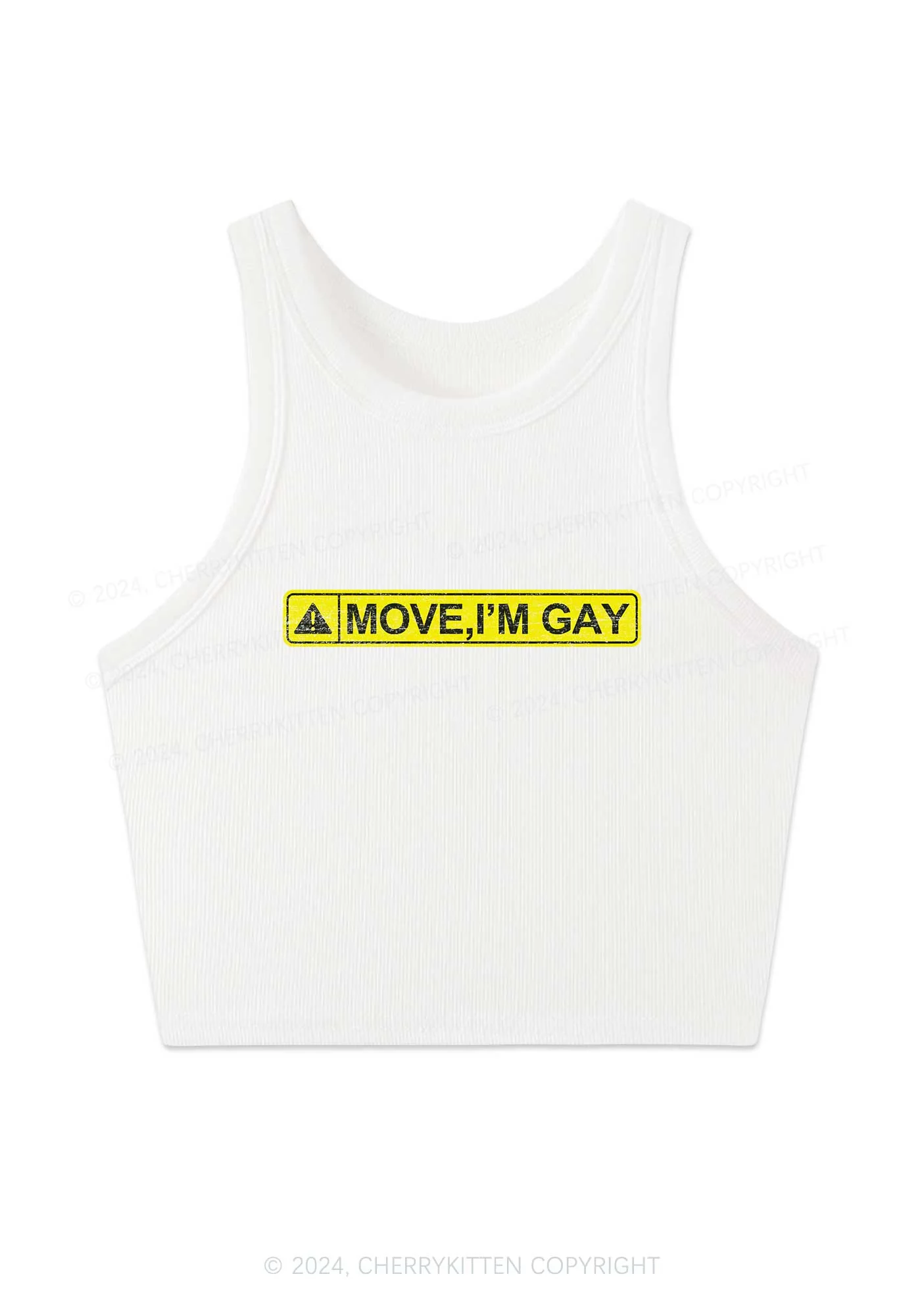 Move I'm Gay Y2K Crop Tank Top Cherrykitten - Image 3