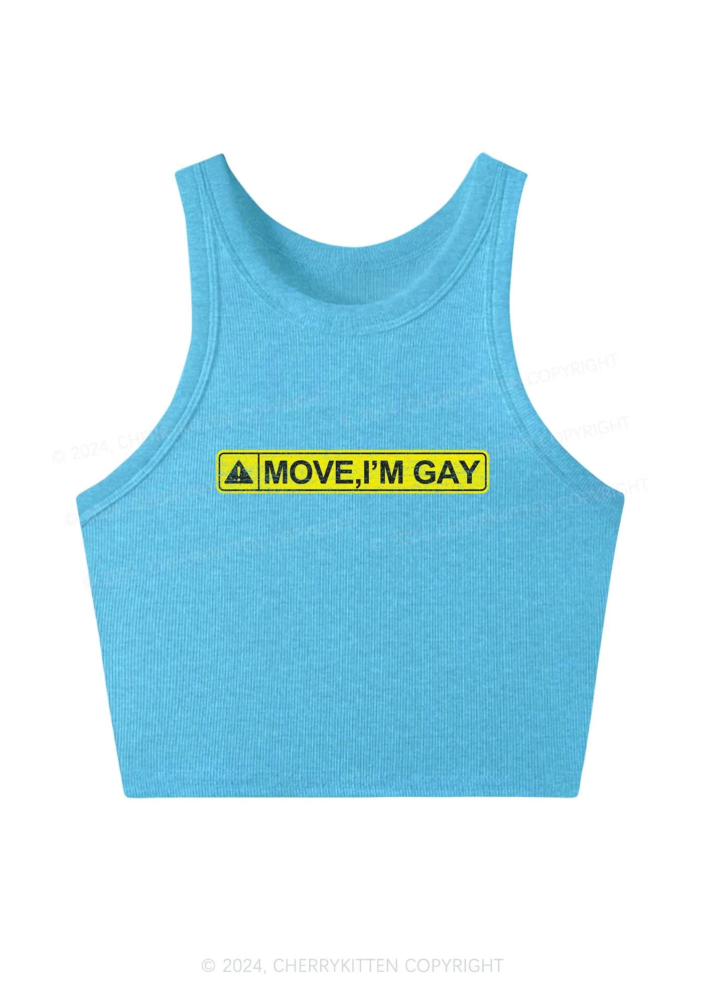 Move I'm Gay Y2K Crop Tank Top Cherrykitten - Image 5