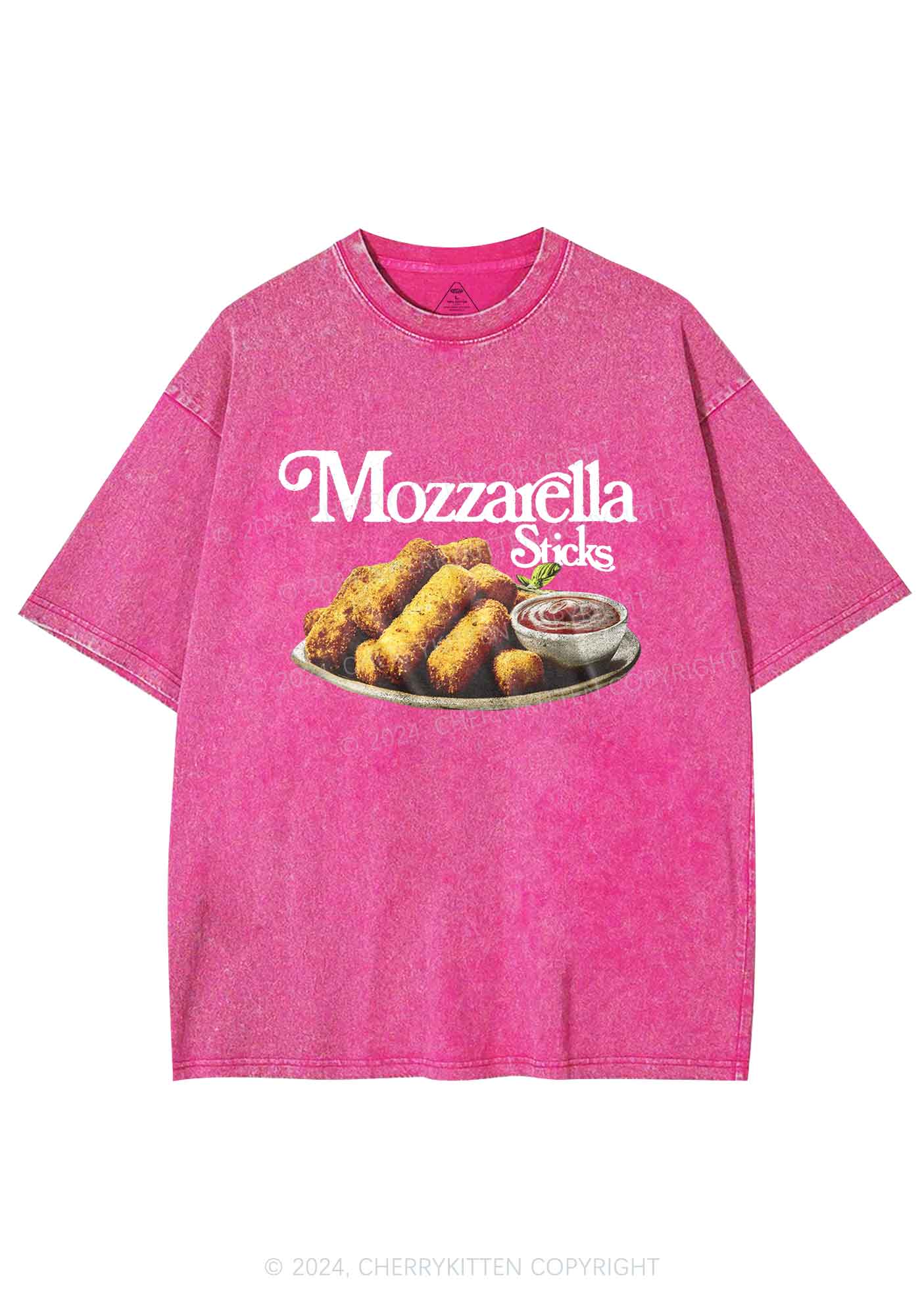Mozzarella Sticks Y2K Washed Tee Cherrykitten - Image 5