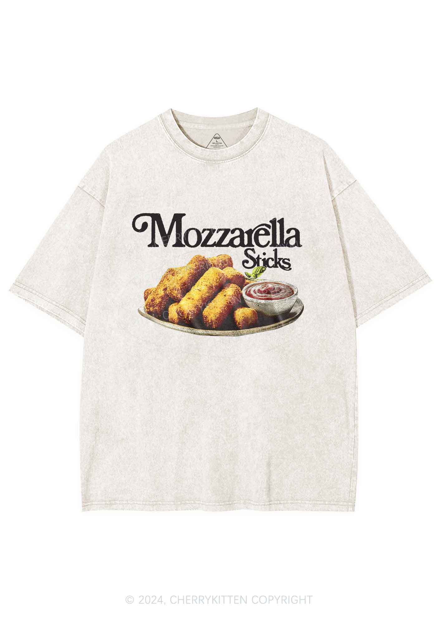 Mozzarella Sticks Y2K Washed Tee Cherrykitten - Image 6