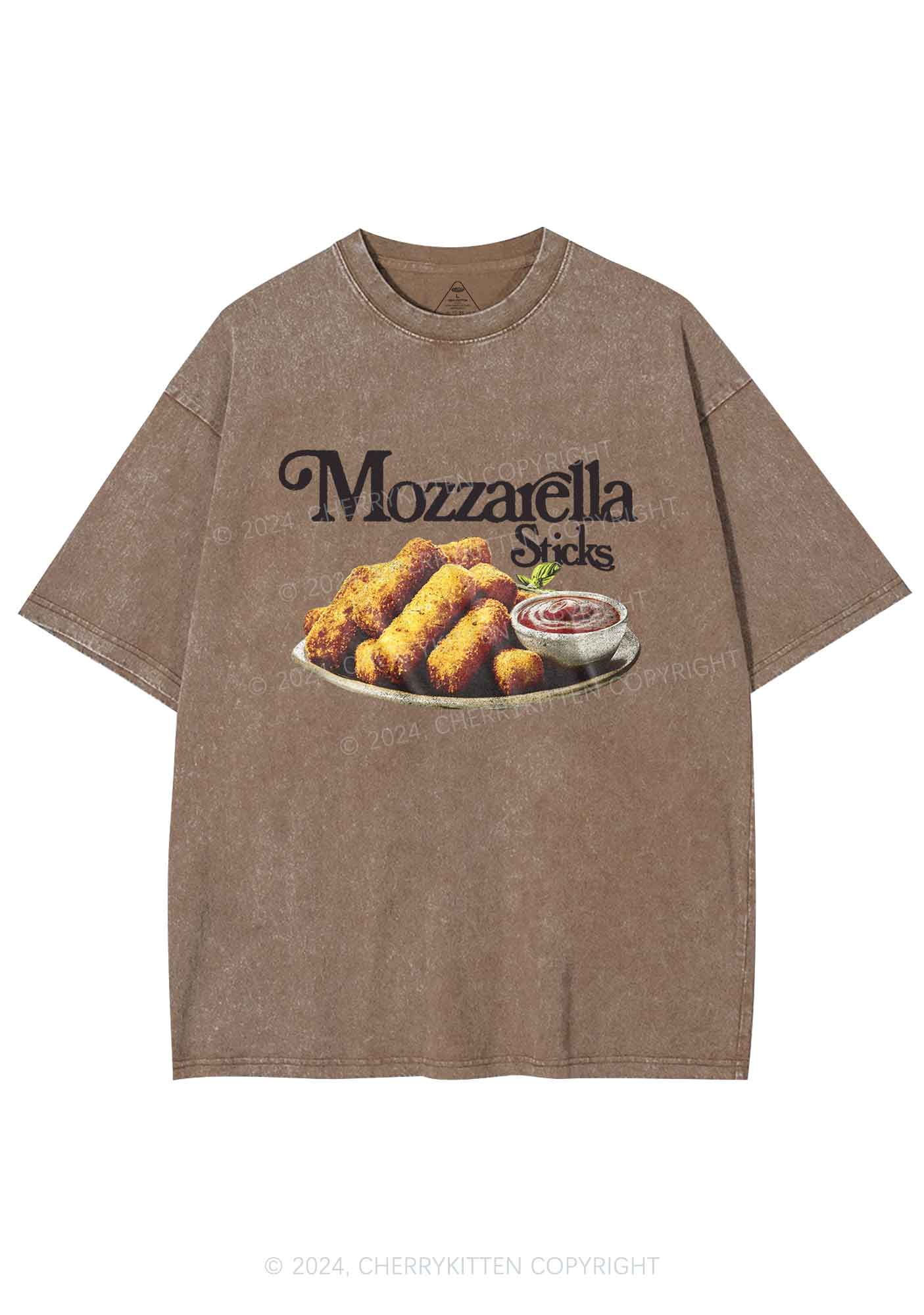 Mozzarella Sticks Y2K Washed Tee Cherrykitten - Image 7