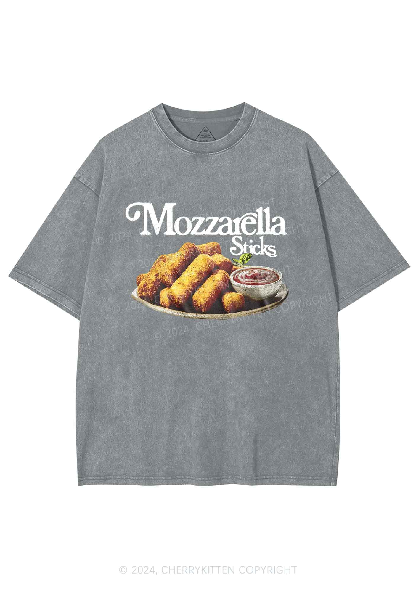 Mozzarella Sticks Y2K Washed Tee Cherrykitten - Image 8