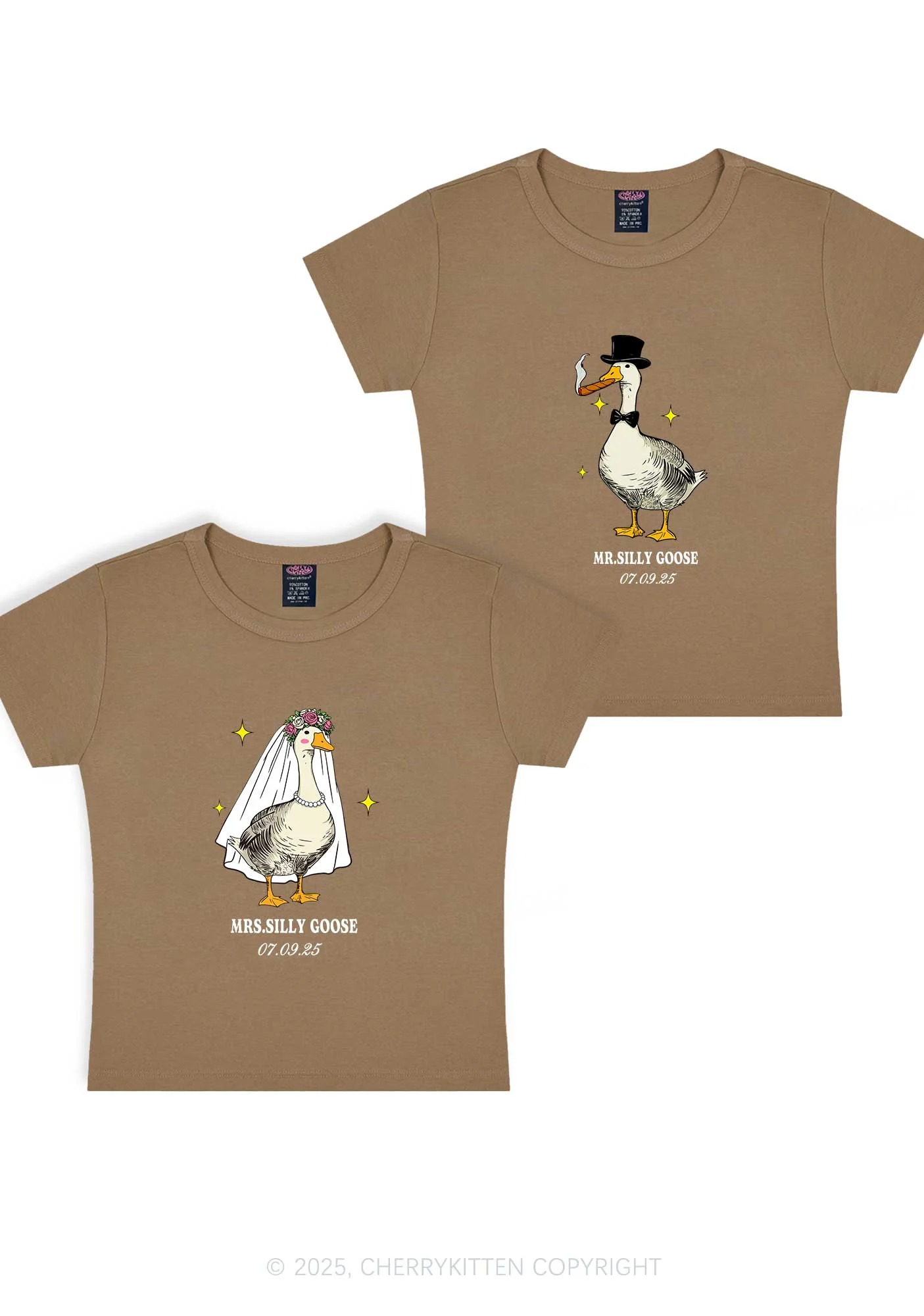 Mr Silly Goose Y2K Valentine's Day Baby Tee Cherrykitten - Image 12