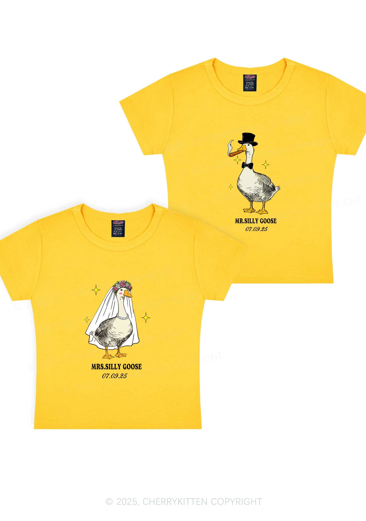 Mr Silly Goose Y2K Valentine's Day Baby Tee Cherrykitten - Image 6
