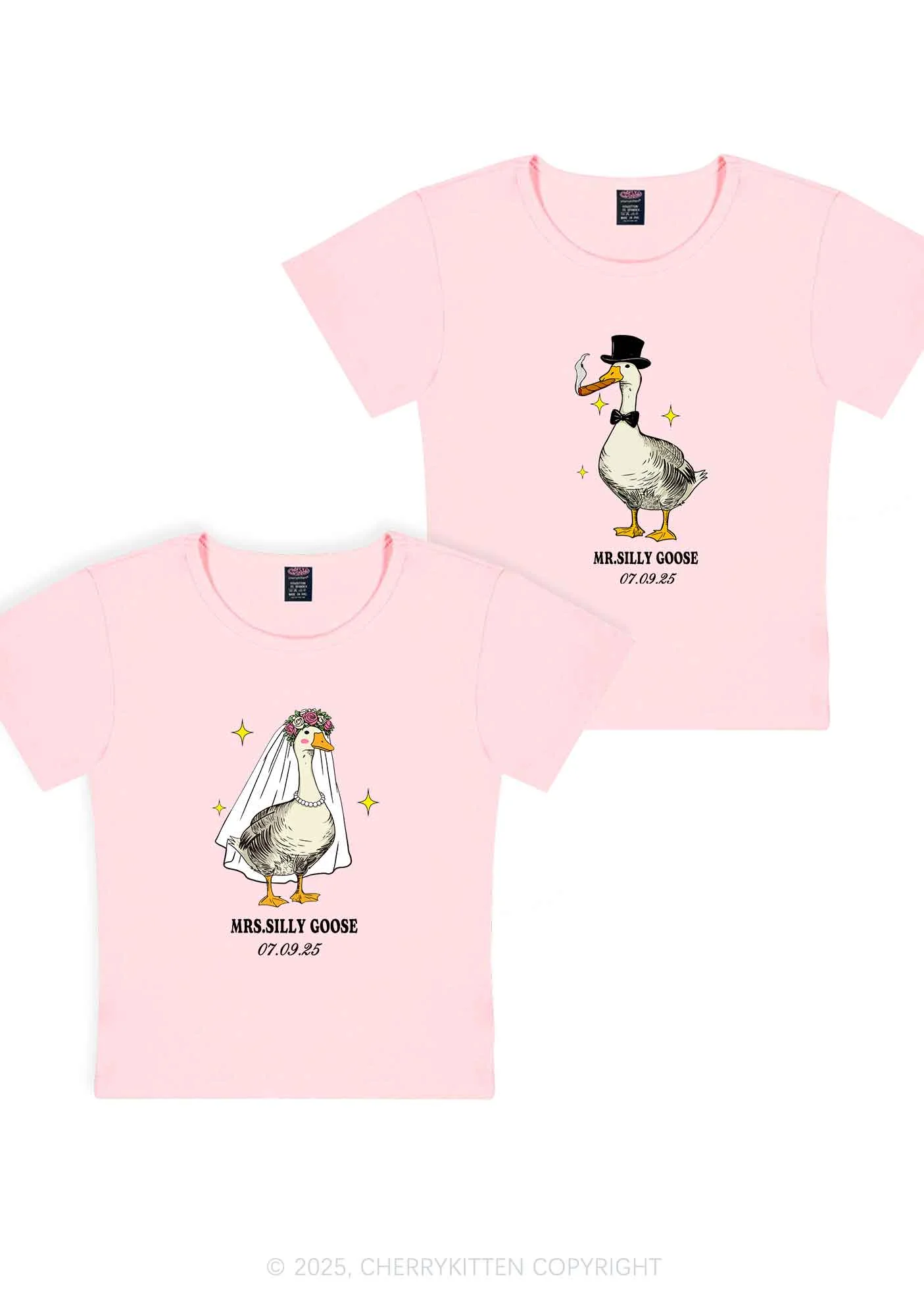 Mr Silly Goose Y2K Valentine's Day Baby Tee Cherrykitten - Image 9
