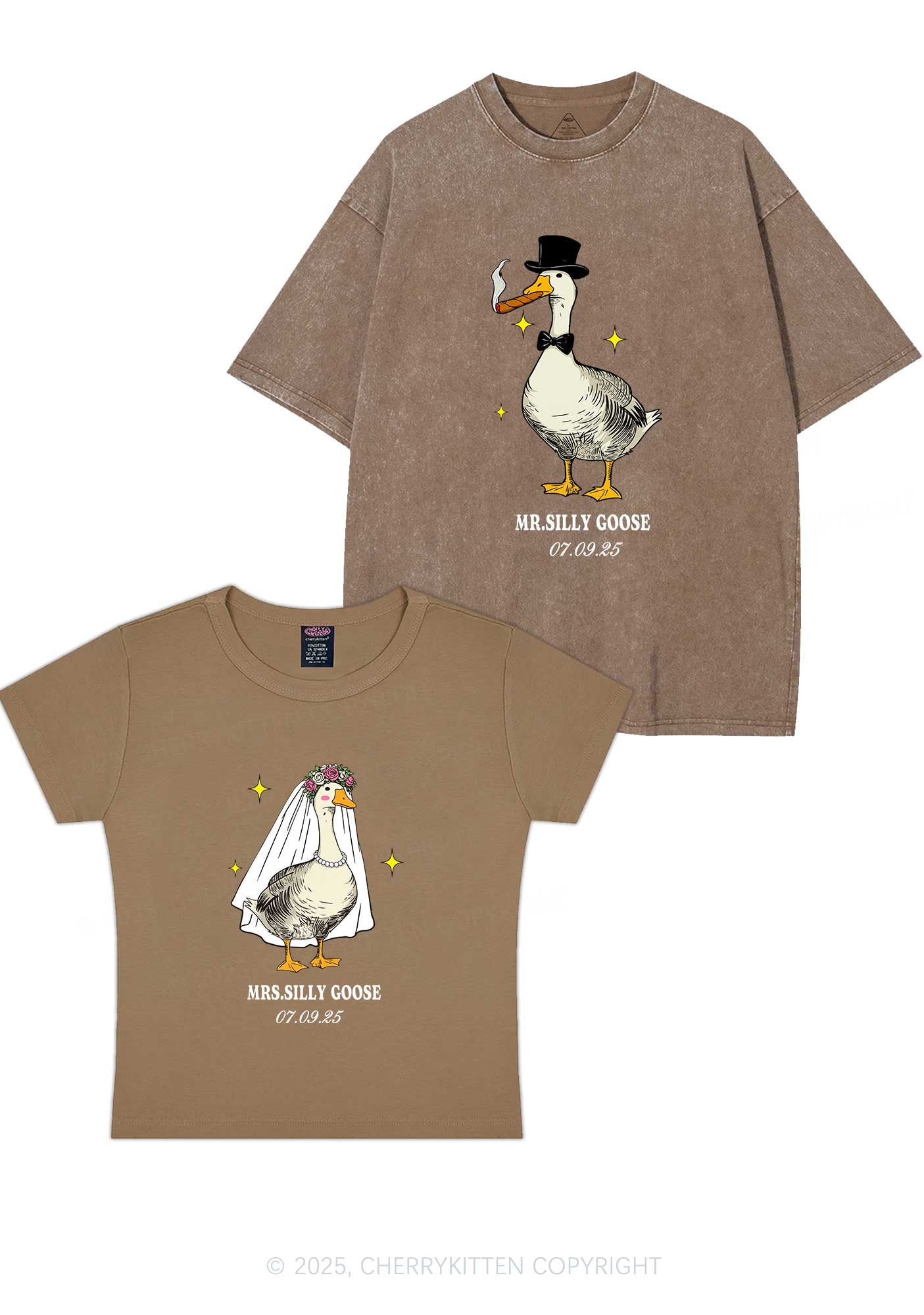 Mr Silly Goose Y2K Valentine's Day Couple Shirt Cherrykitten - Image 10