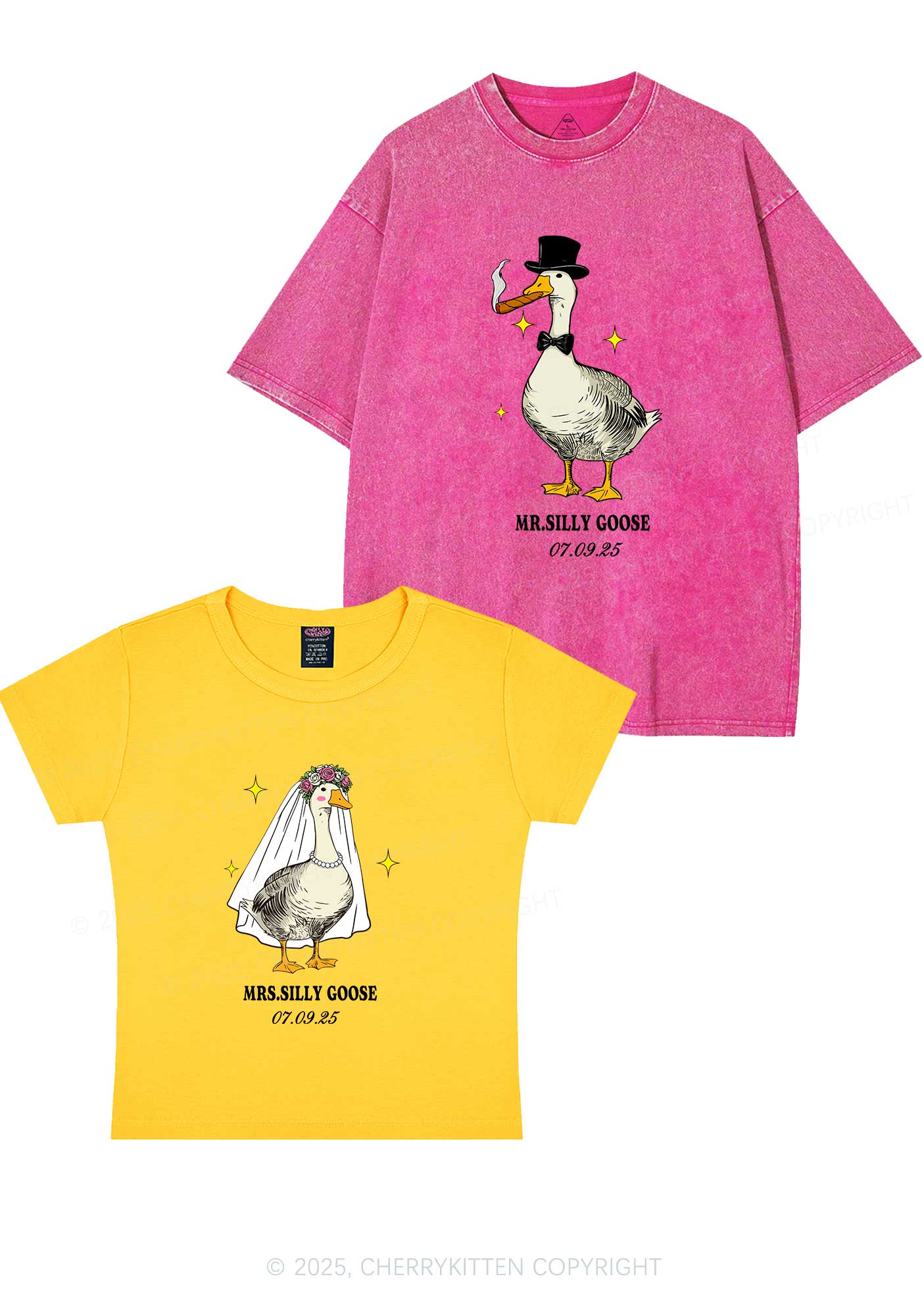 Mr Silly Goose Y2K Valentine's Day Couple Shirt Cherrykitten - Image 6