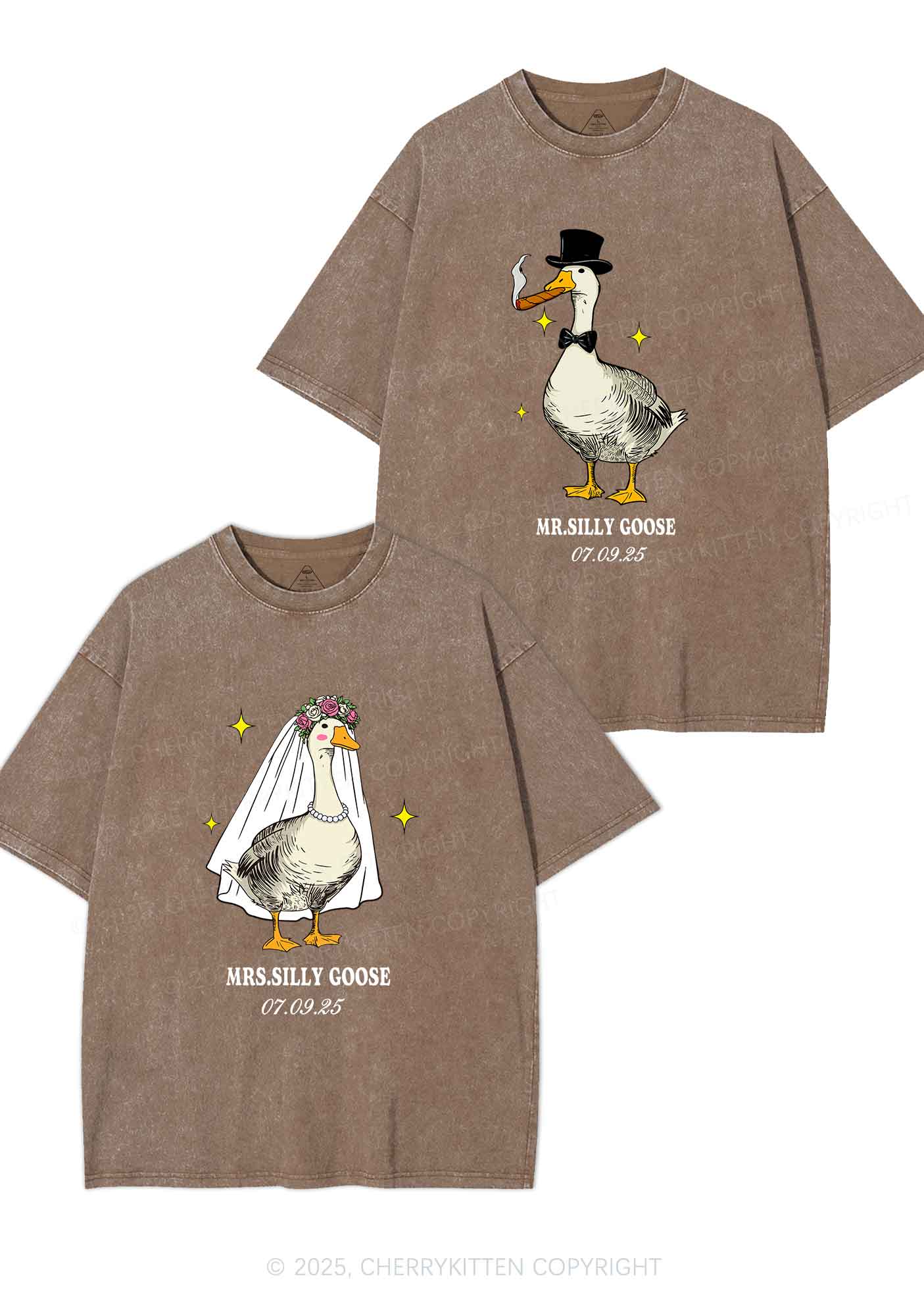 Mr Silly Goose Y2K Valentine's Day Washed Tee Cherrykitten - Image 9