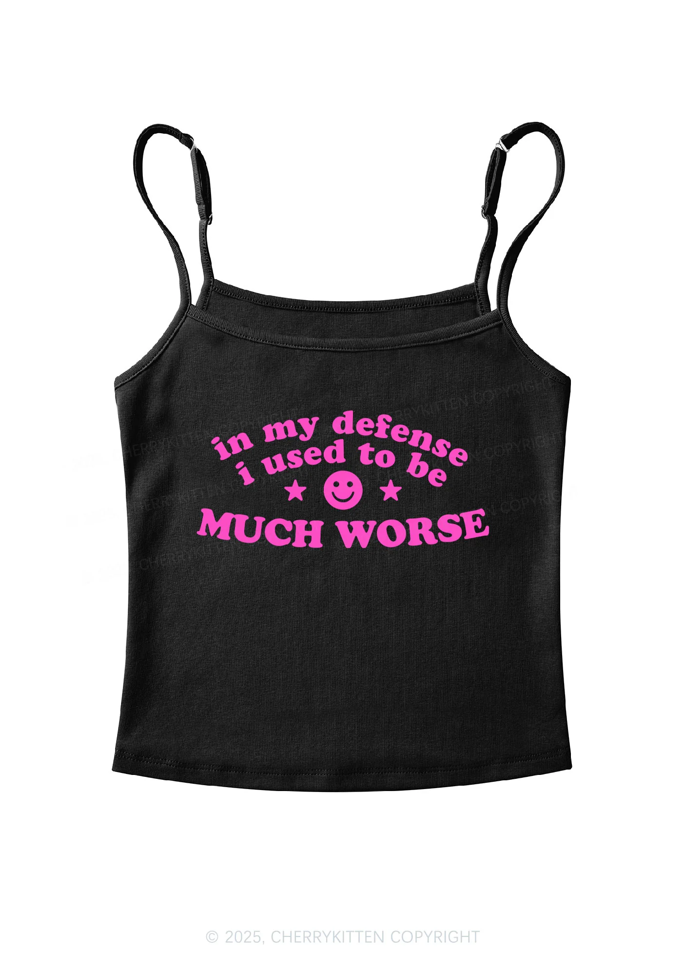 Much Worse Y2K Spaghetti Strap Cami Cherrykitten - Image 3