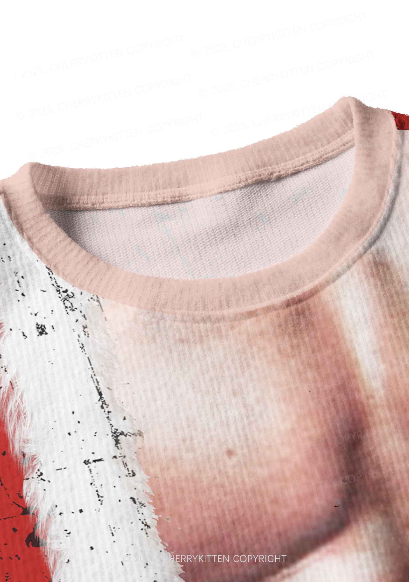 Muscle Santa Y2K Christmas Crop Knit Sweatshirt Cherrykitten - Image 4
