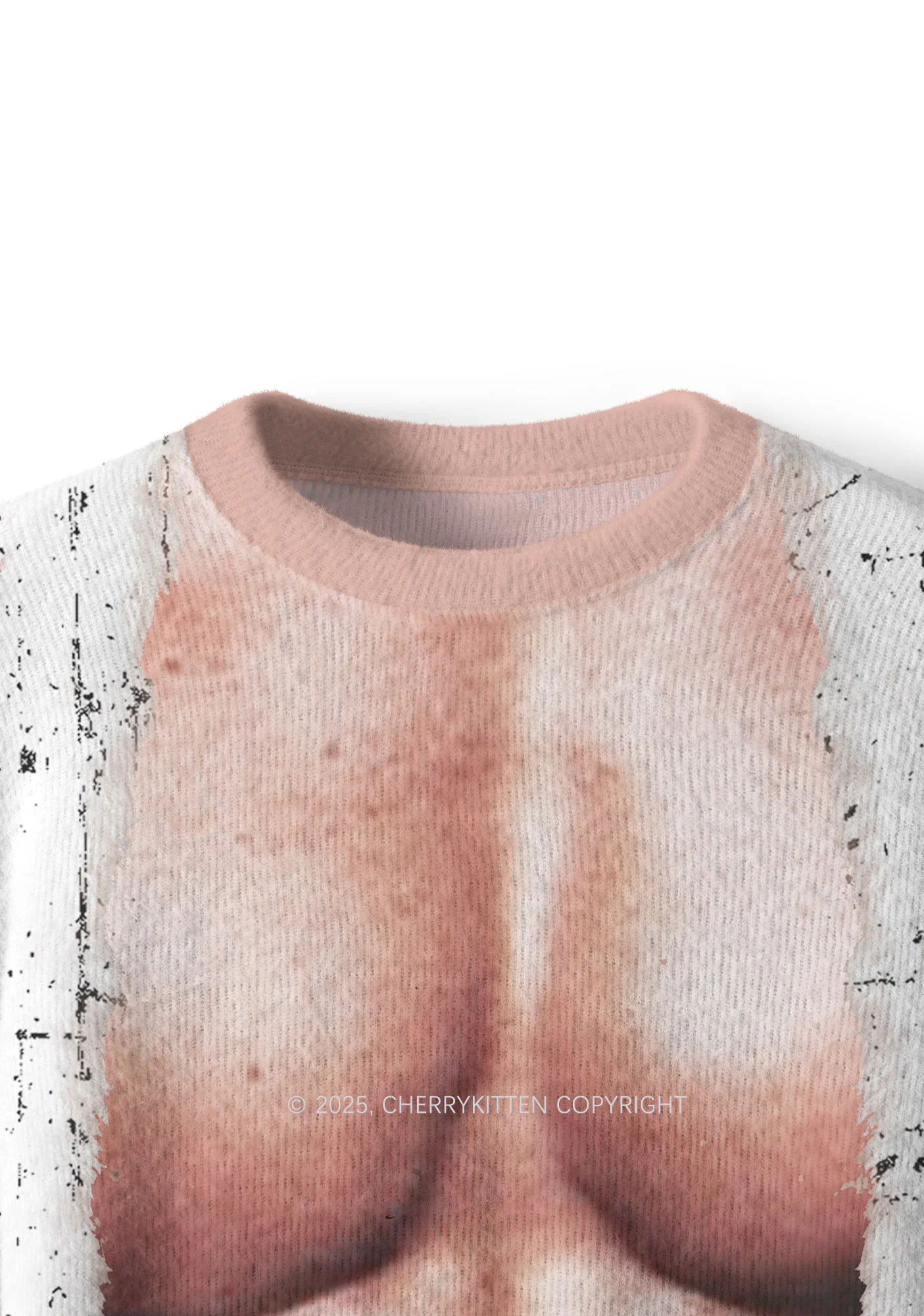 Muscle Santa Y2K Christmas Knit Sweatshirt Cherrykitten - Image 4