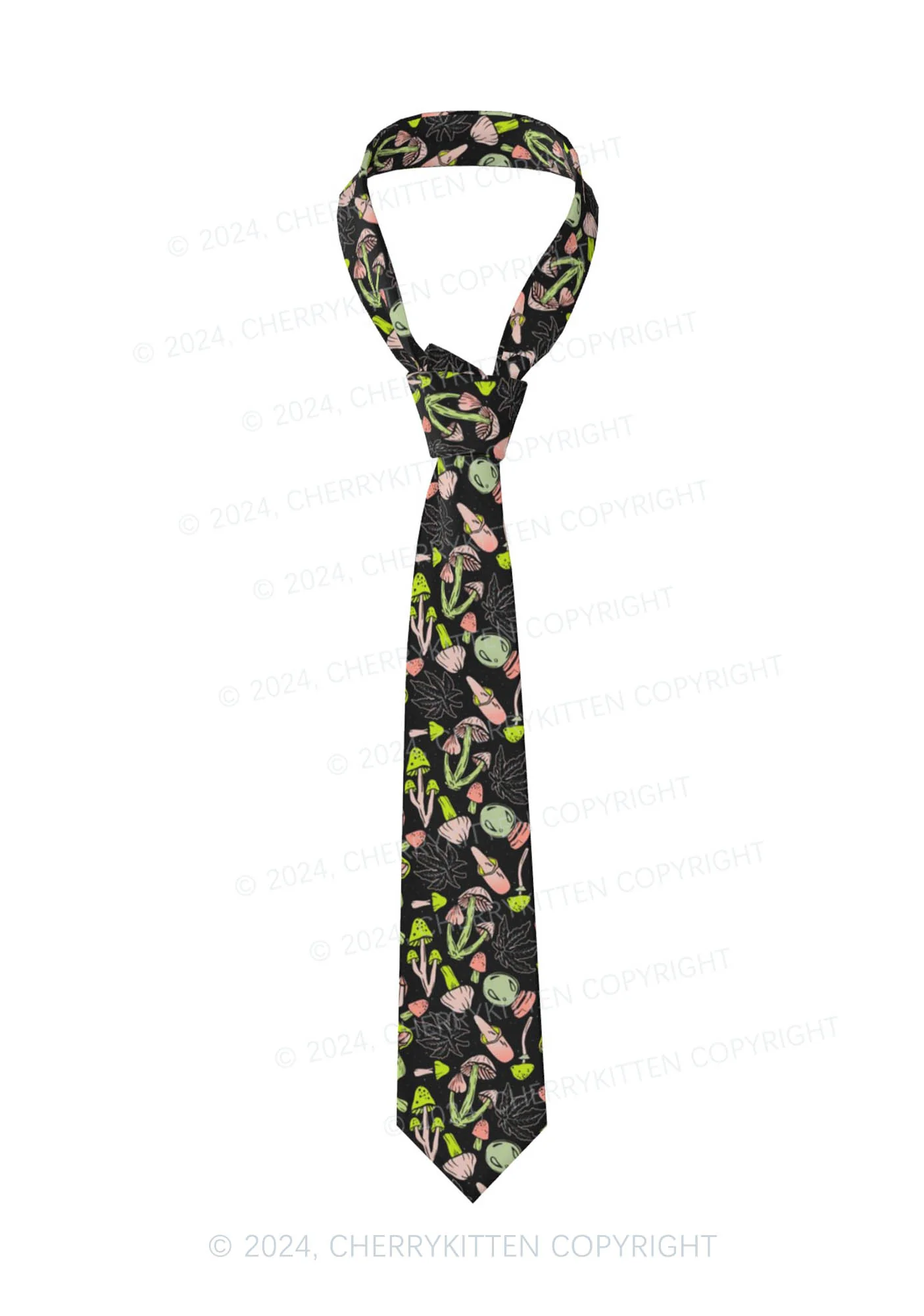 Mushroom Wxxd Y2K Necktie Cherrykitten - Image 3