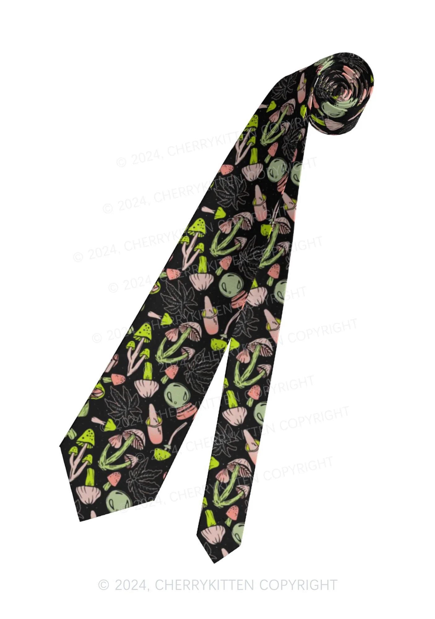 Mushroom Wxxd Y2K Necktie Cherrykitten - Image 6