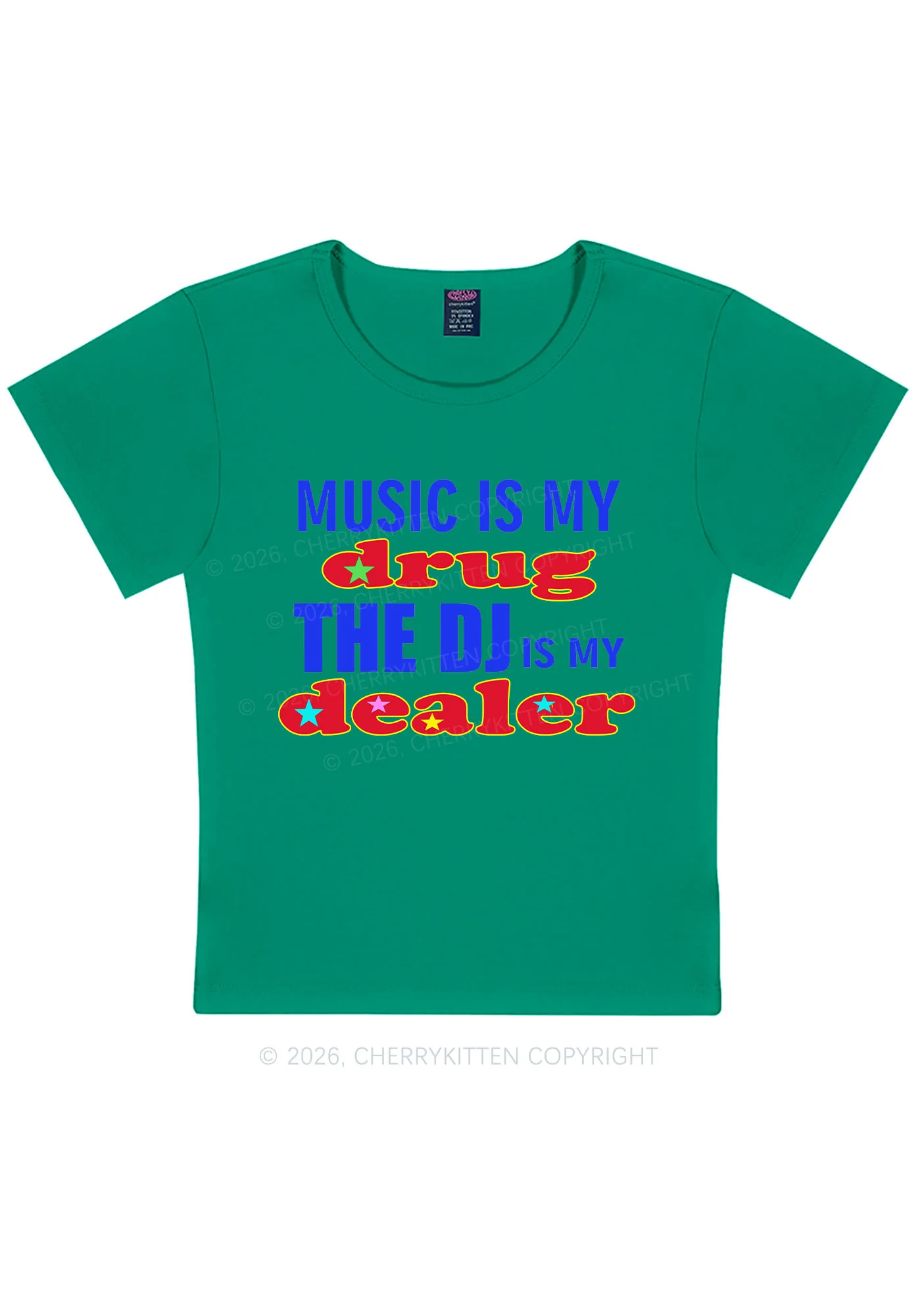 Music Is My Drxg Y2K Baby Tee Cherrykitten - Image 10