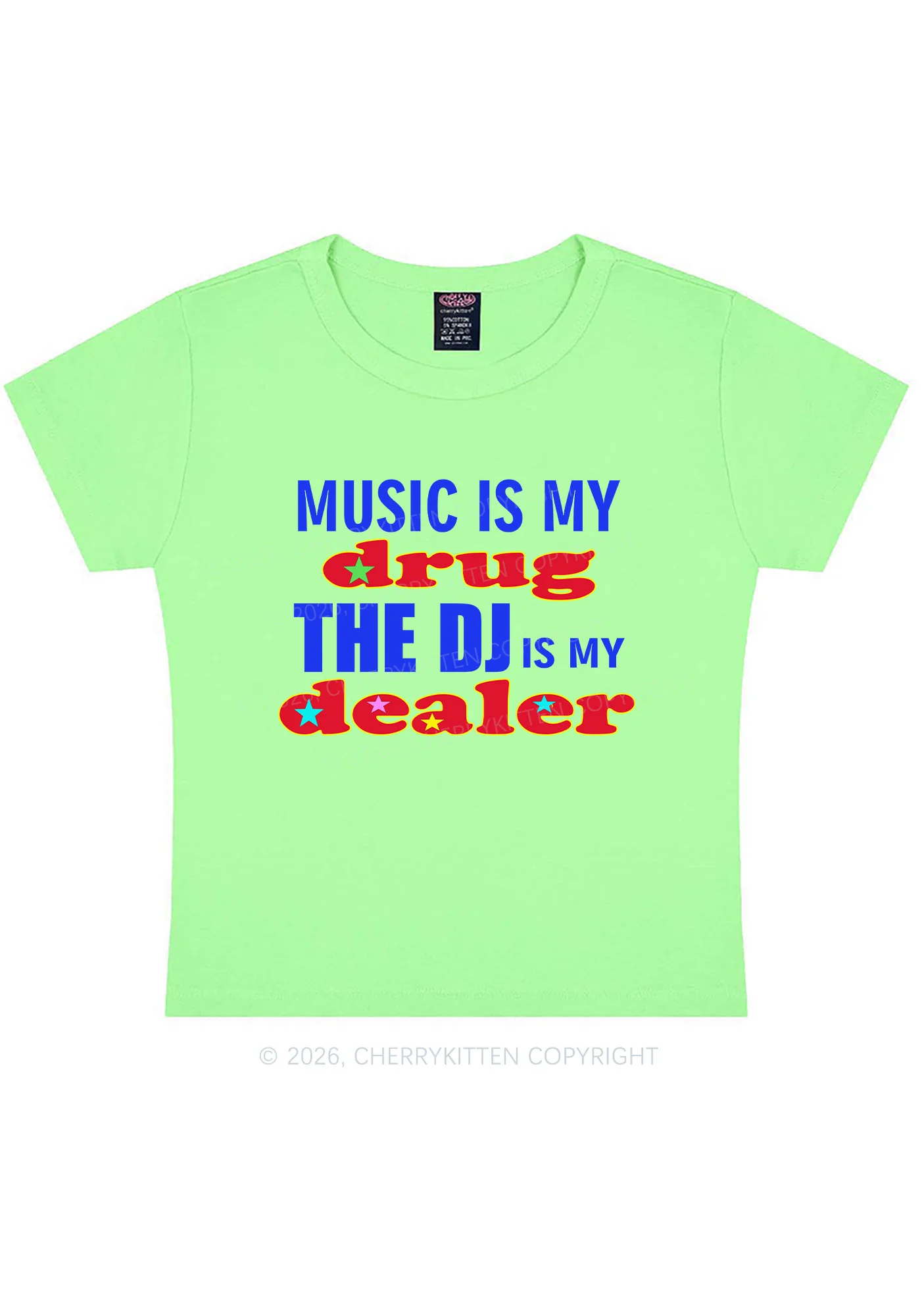 Music Is My Drxg Y2K Baby Tee Cherrykitten - Image 12