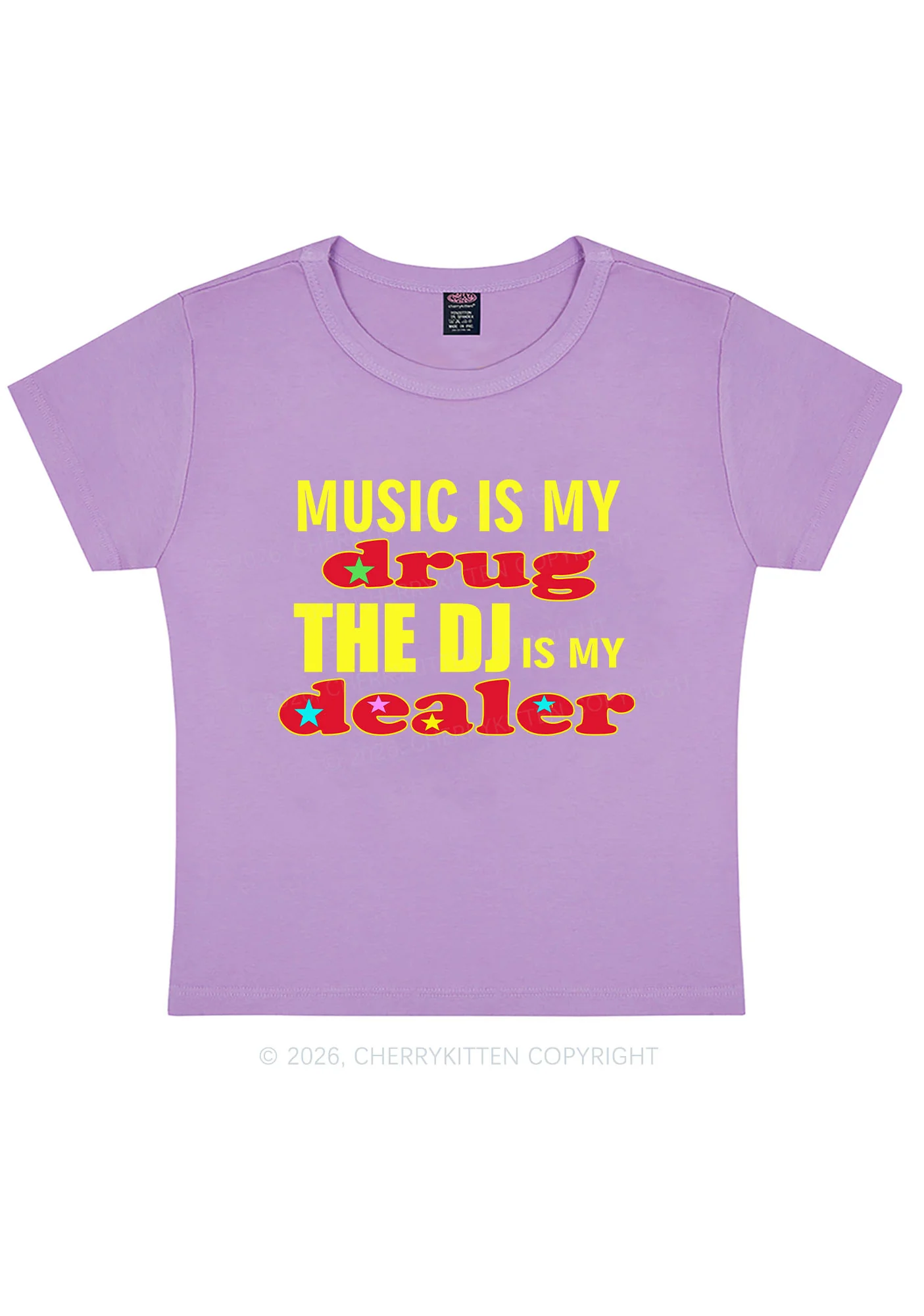 Music Is My Drxg Y2K Baby Tee Cherrykitten - Image 6