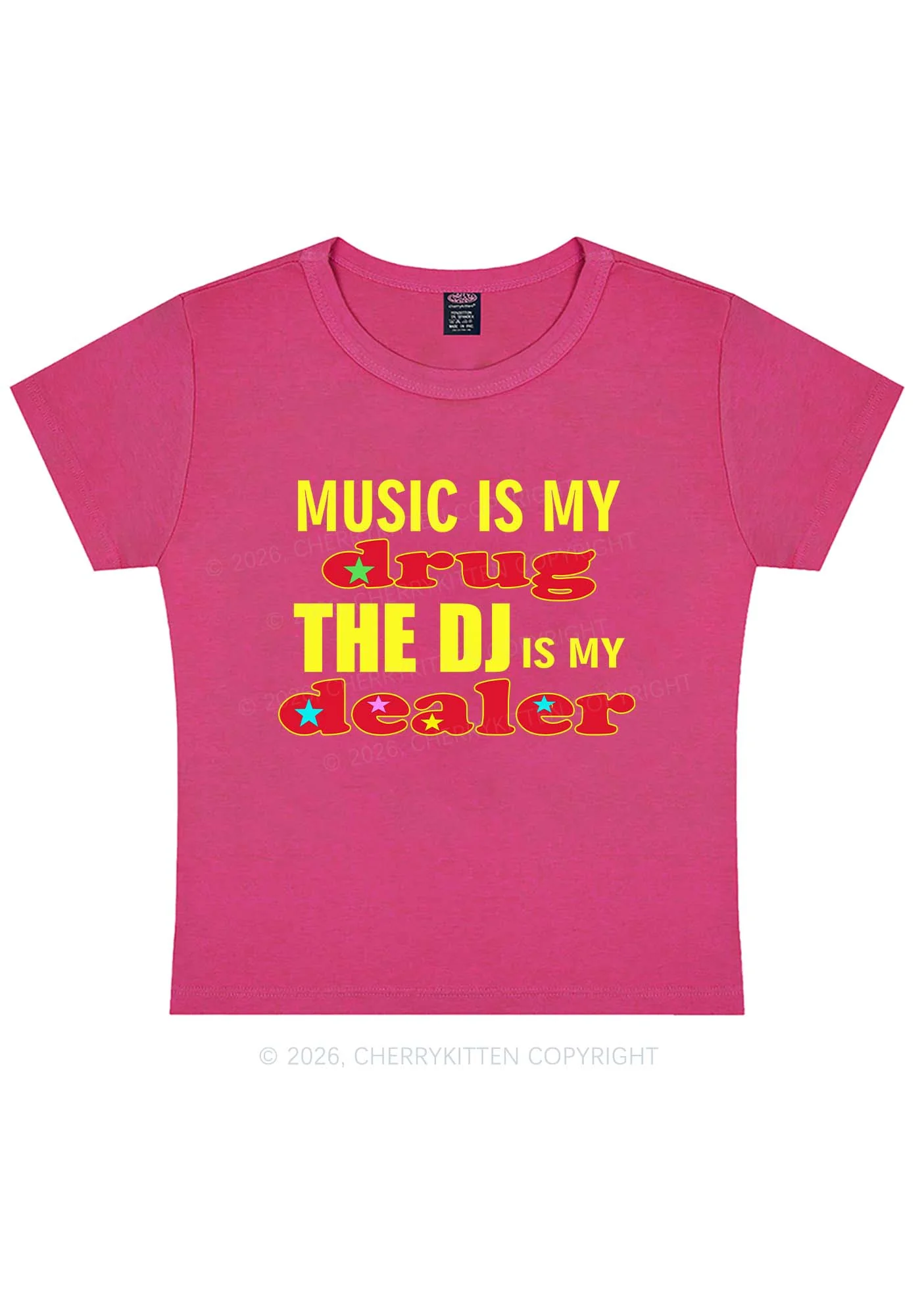 Music Is My Drxg Y2K Baby Tee Cherrykitten - Image 7
