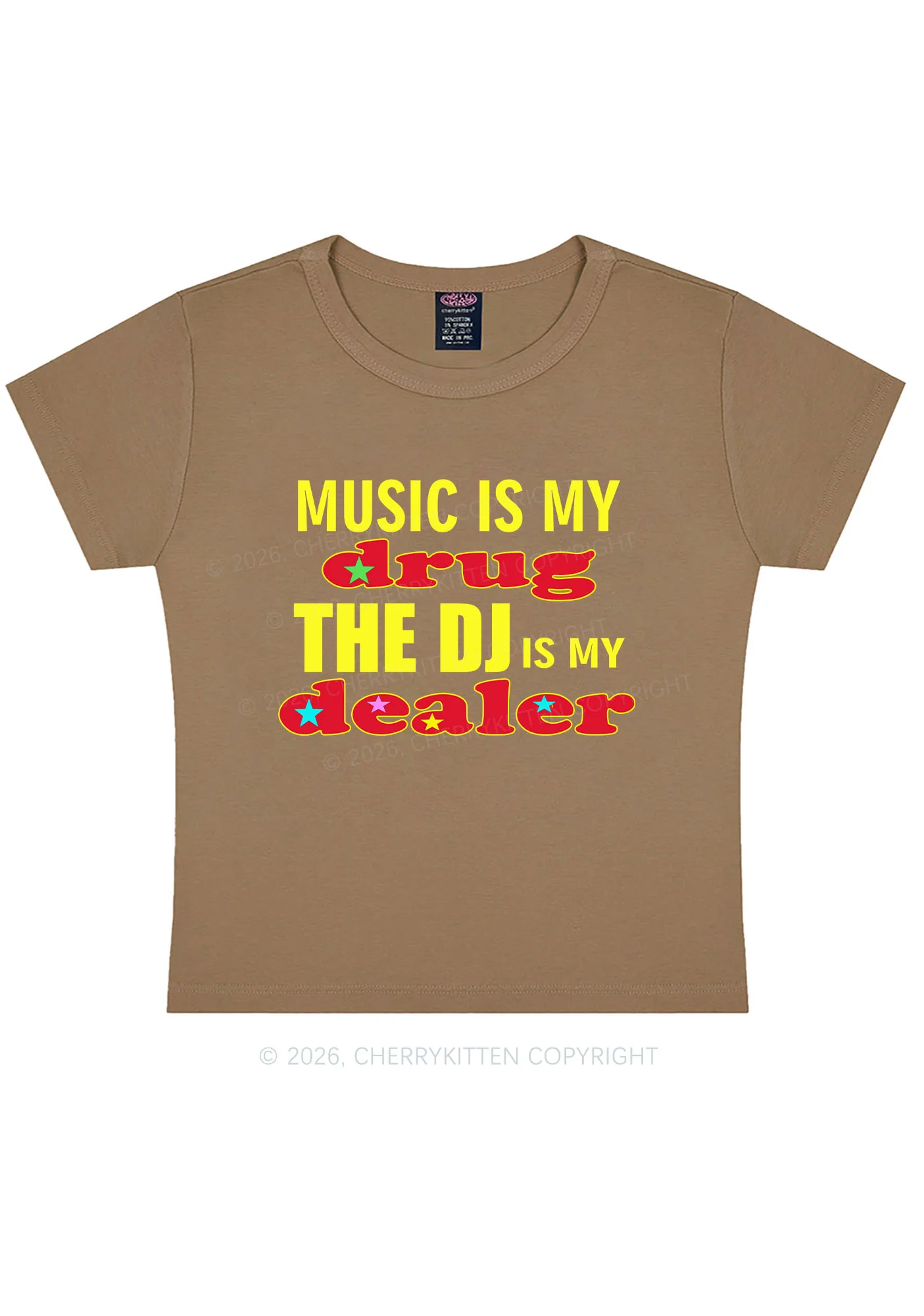 Music Is My Drxg Y2K Baby Tee Cherrykitten - Image 8