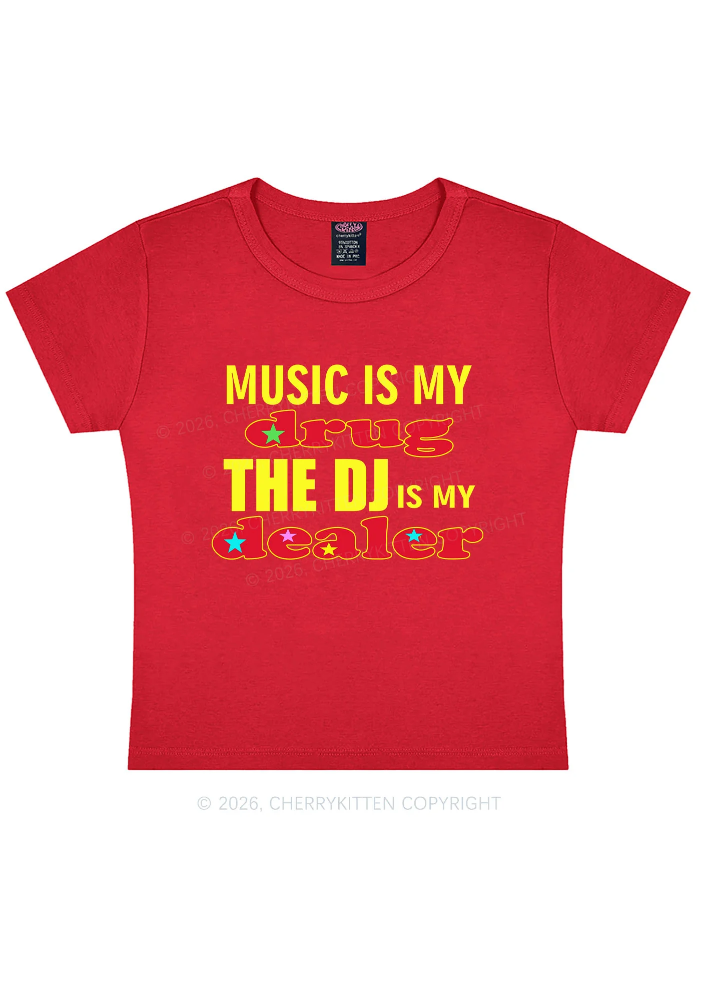 Music Is My Drxg Y2K Baby Tee Cherrykitten - Image 9