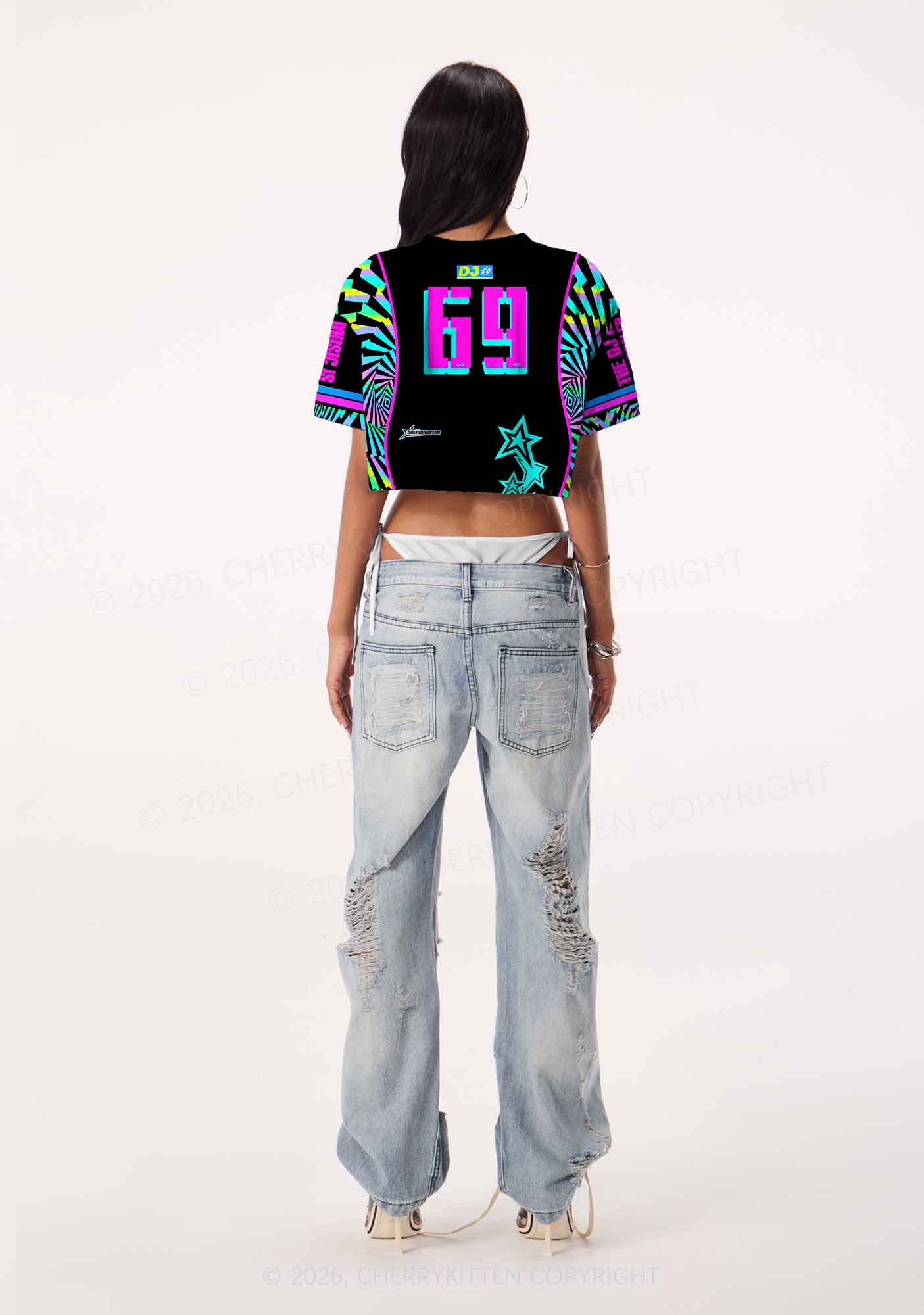 Music Is My Drxg Y2K Crop Sport Jersey Shirts Cherrykitten - Image 3