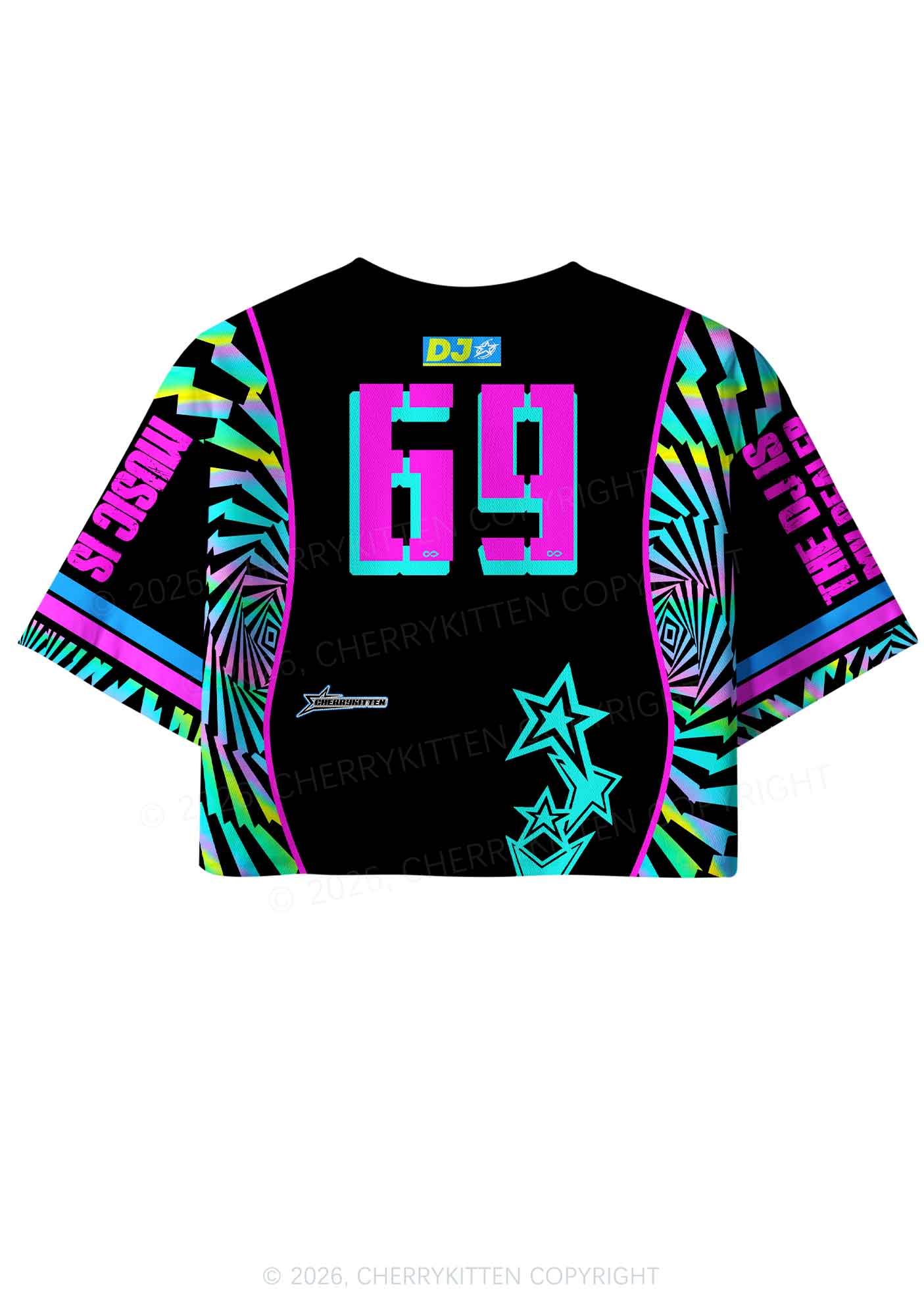Music Is My Drxg Y2K Crop Sport Jersey Shirts Cherrykitten - Image 4
