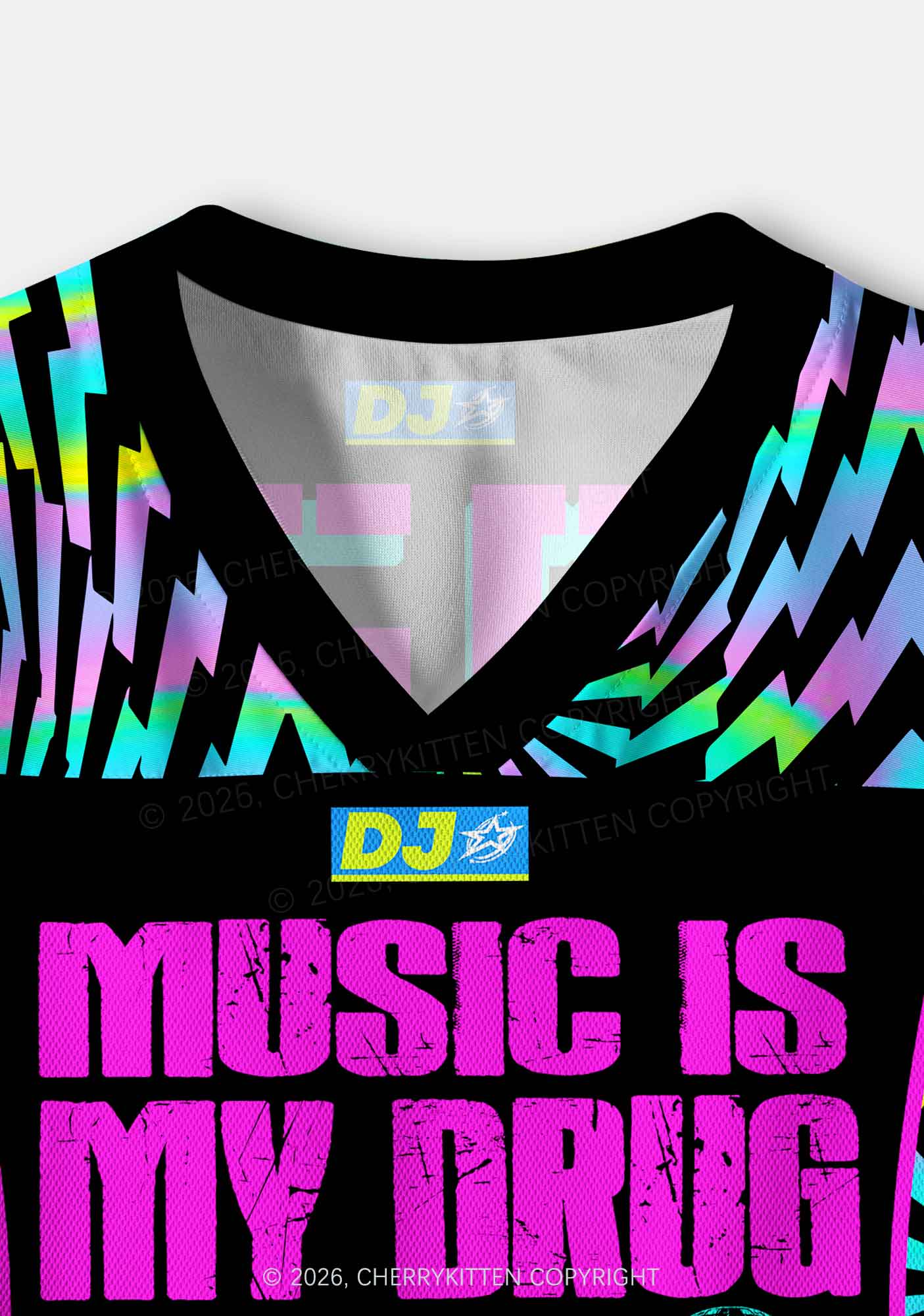 Music Is My Drxg Y2K Crop Sport Jersey Shirts Cherrykitten - Image 6