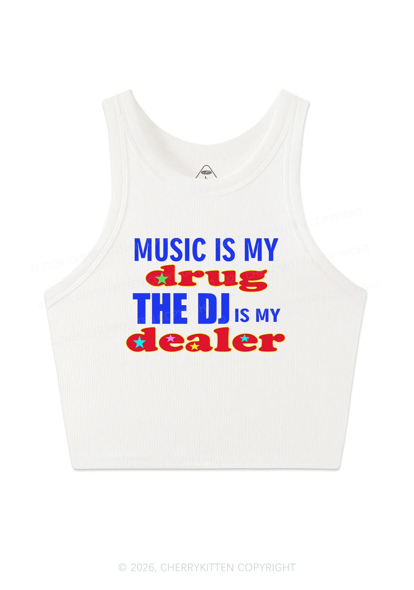 Music Is My Drxg Y2K Crop Tank Top Cherrykitten - Image 3