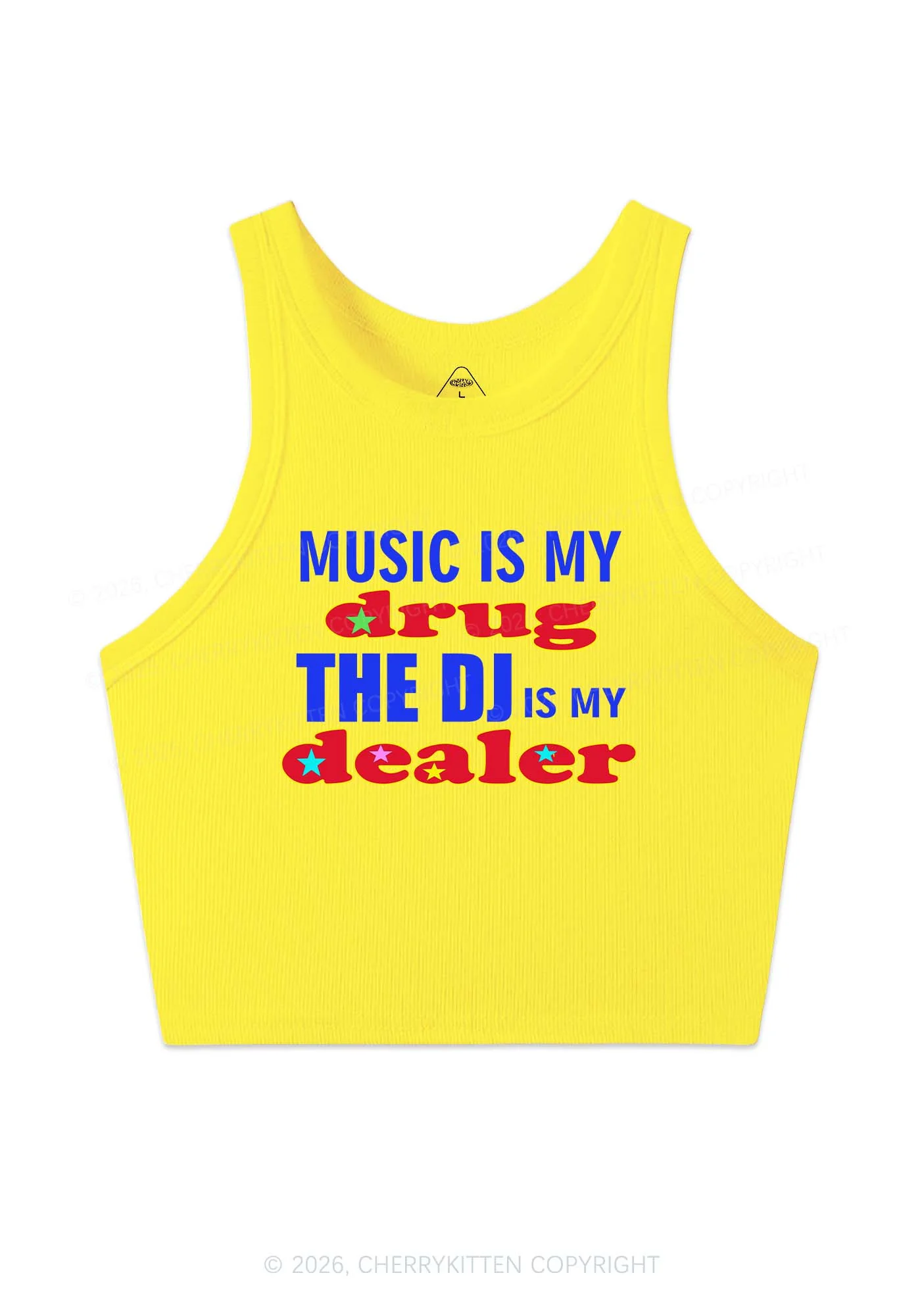 Music Is My Drxg Y2K Crop Tank Top Cherrykitten - Image 4