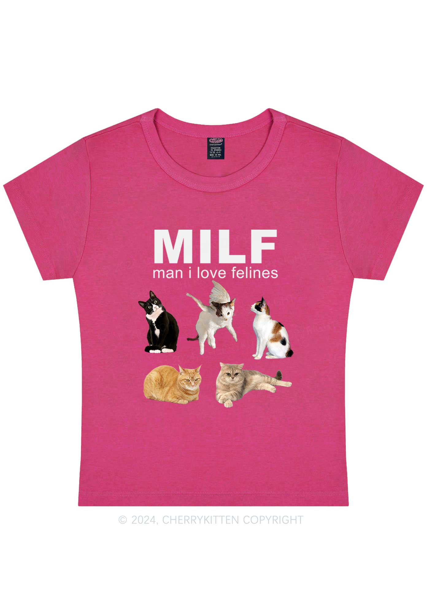 Mxxf Felines Y2K Baby Tee Cherrykitten - Image 7