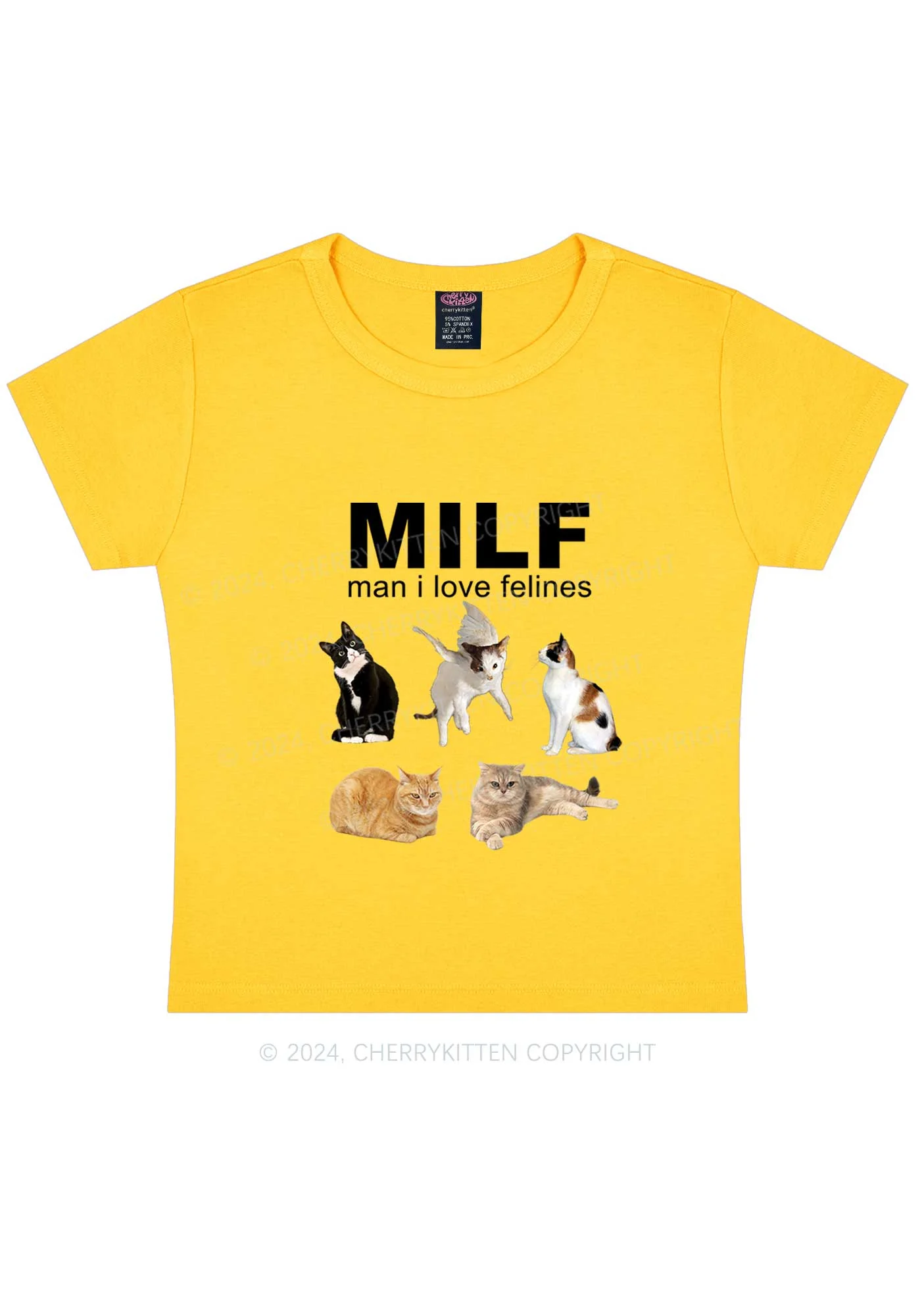 Mxxf Felines Y2K Baby Tee Cherrykitten - Image 8