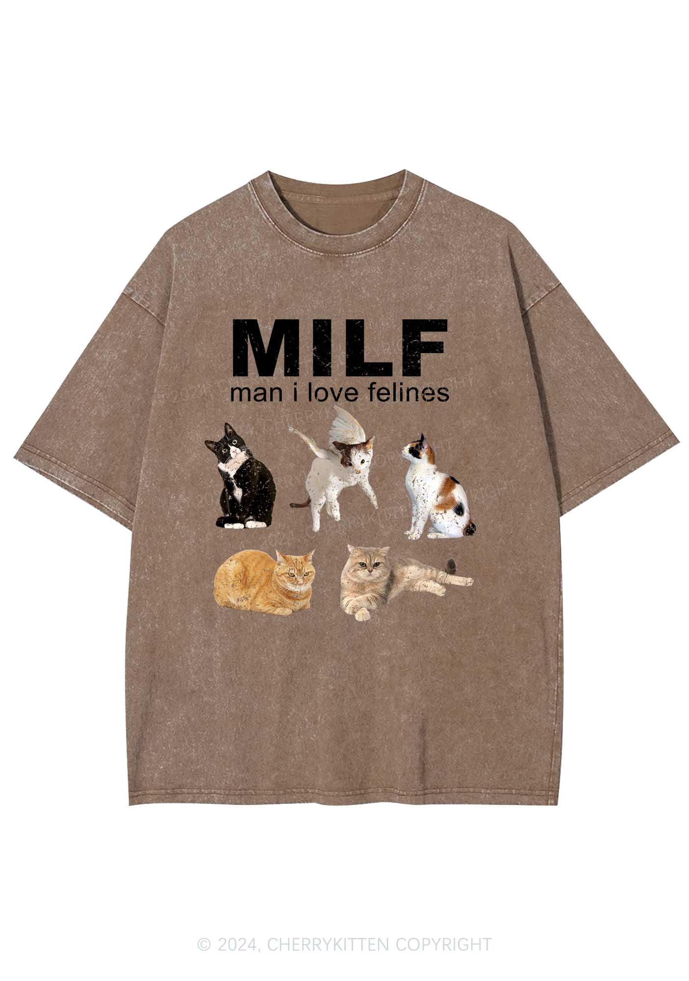 Mxxf Felines Y2K Washed Tee Cherrykitten - Image 6